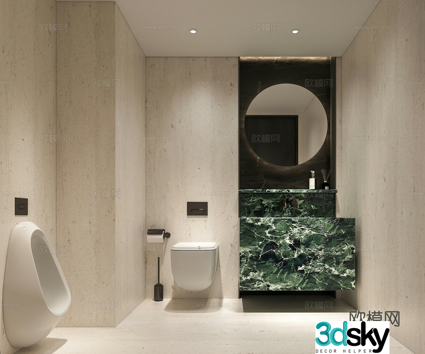 Hotel bathroom 3d model