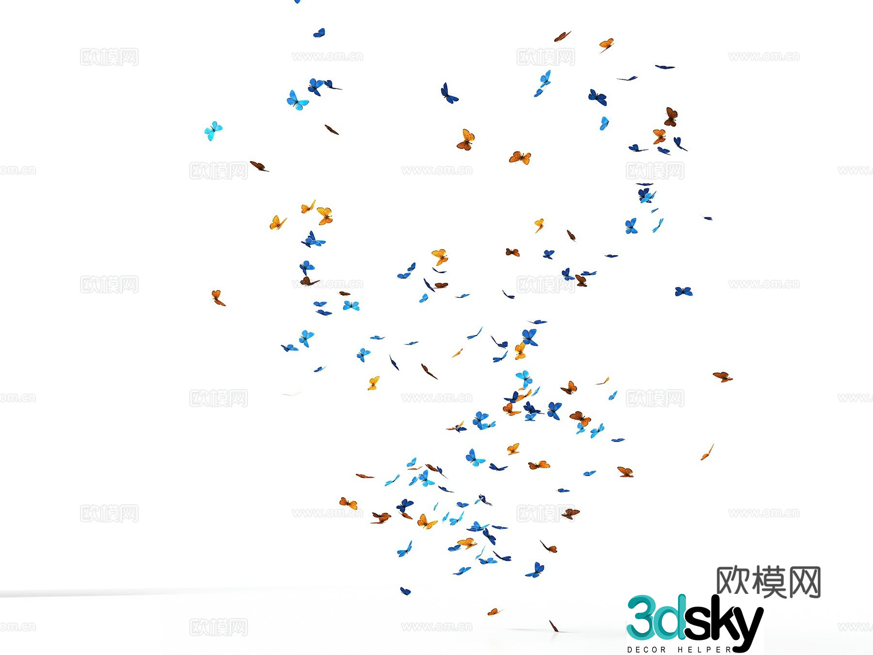 Butterfly Flying Butterfly Specimen Butterfly Decoration 3D Model