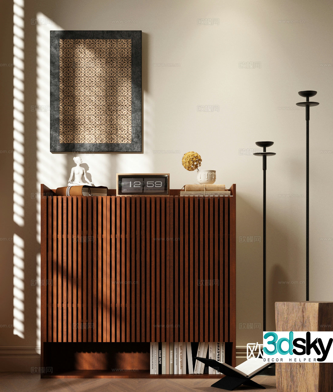 New Chinese side cabinet New Chinese style entrance cabinet New Chinese style decorative cabinet New Chinese style side cabinet 3D model