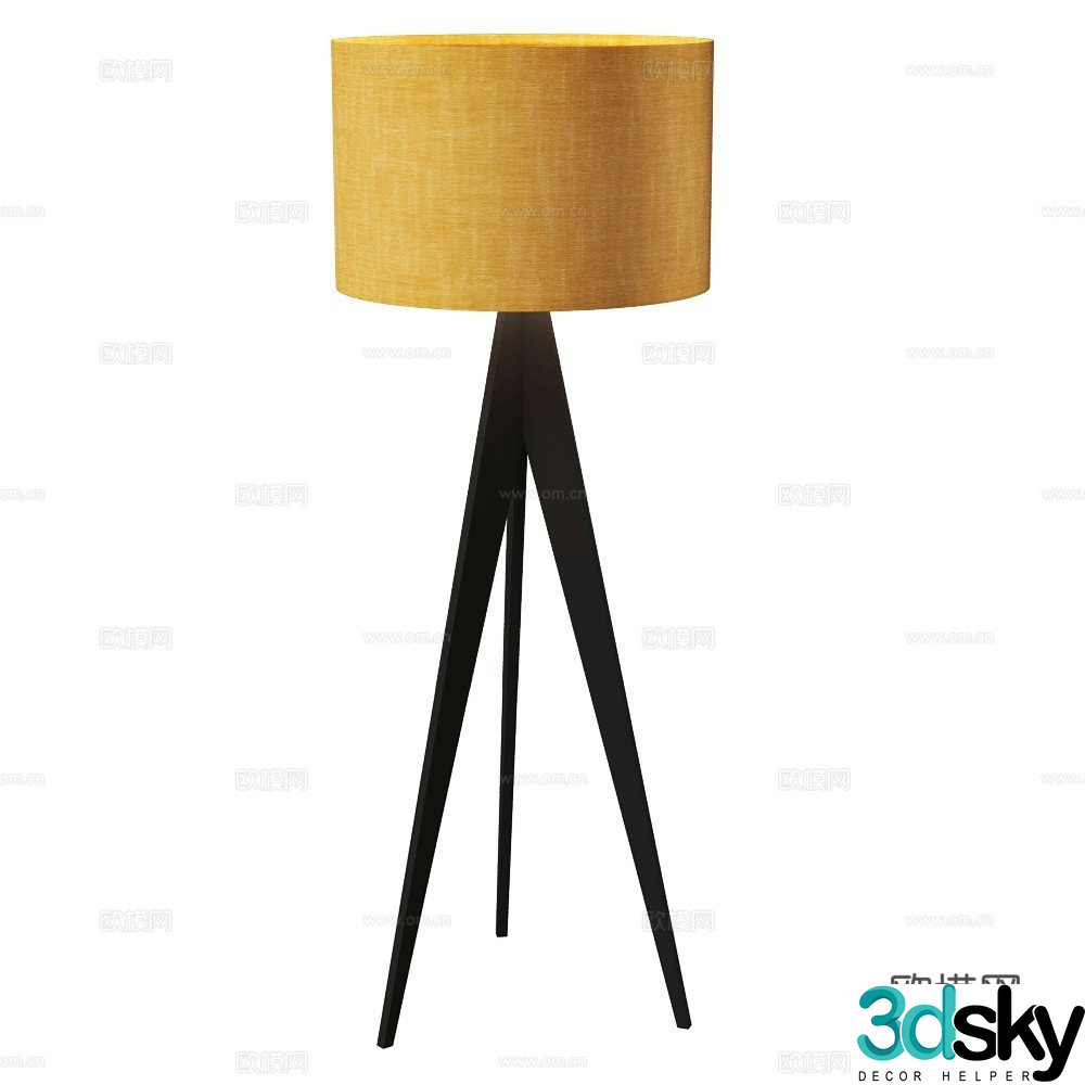 LaLampa modern floor lamp retro floor lamp medieval floor lamp fabric floor 3D model