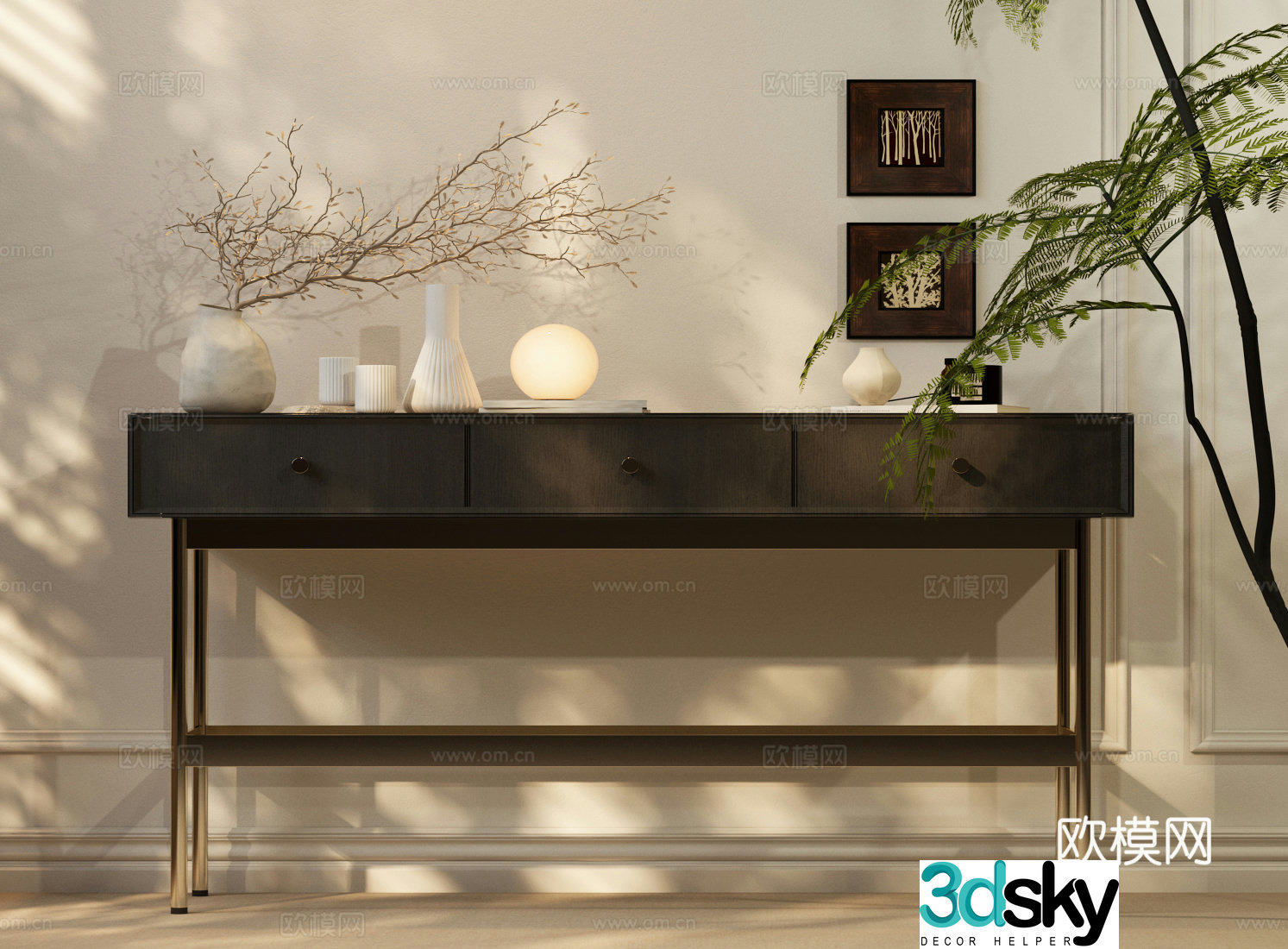 Modern Italian entrance cabinet Modern Italian side cabinet Modern Italian side cabinet Modern Italian end viewing platform 3D model