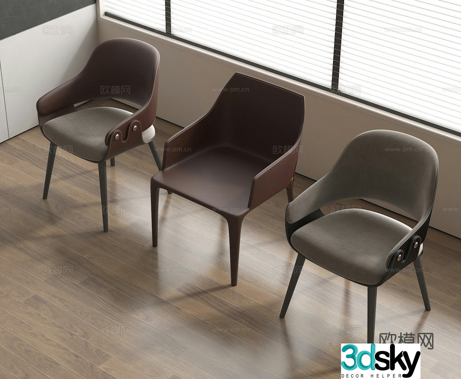Leisure chair chair dining chair 3d model