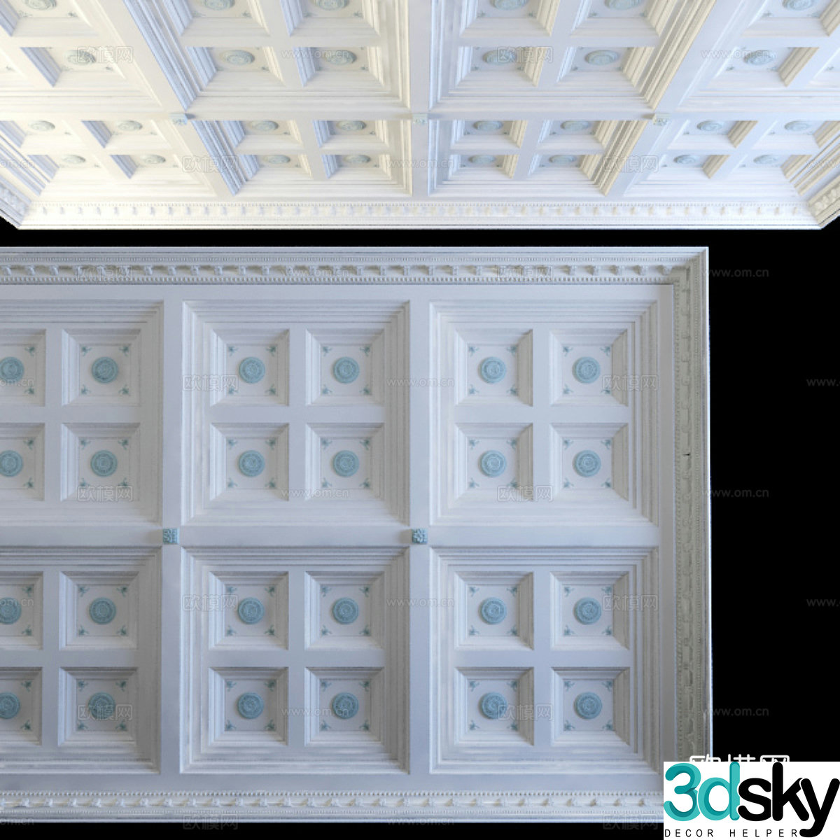 Cottoned ceiling 3d model