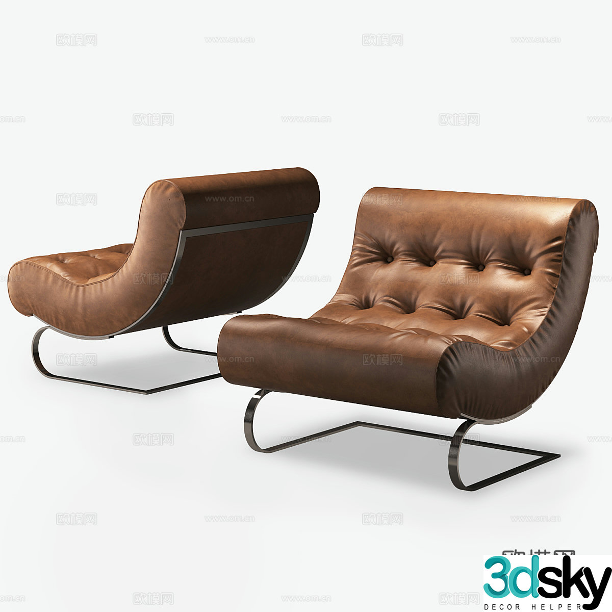 Balestra lounge chair 3d model