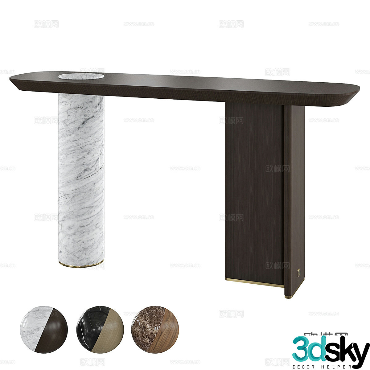 New Chinese light luxury Console Kahlo end viewing platform 3D model