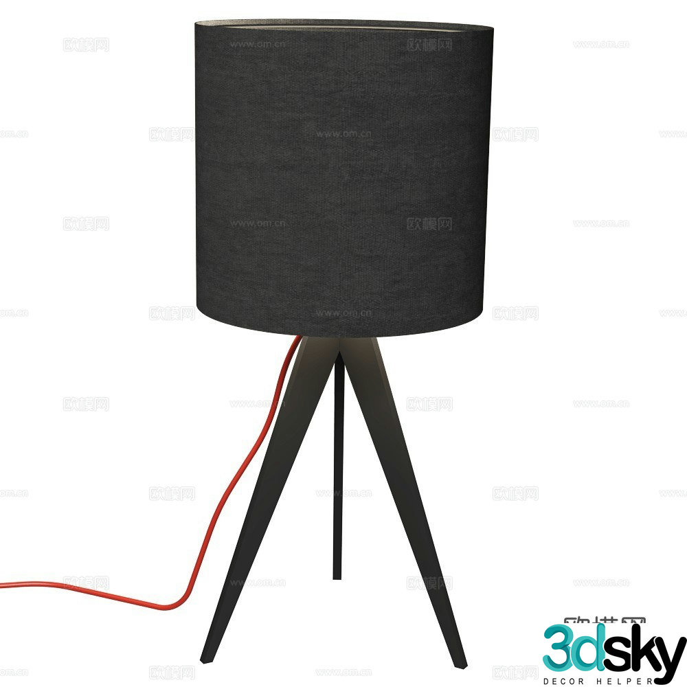 LaLampa modern Nordic desk lamp fabric desk lamp simple desk lamp retro desk lamp 3d model
