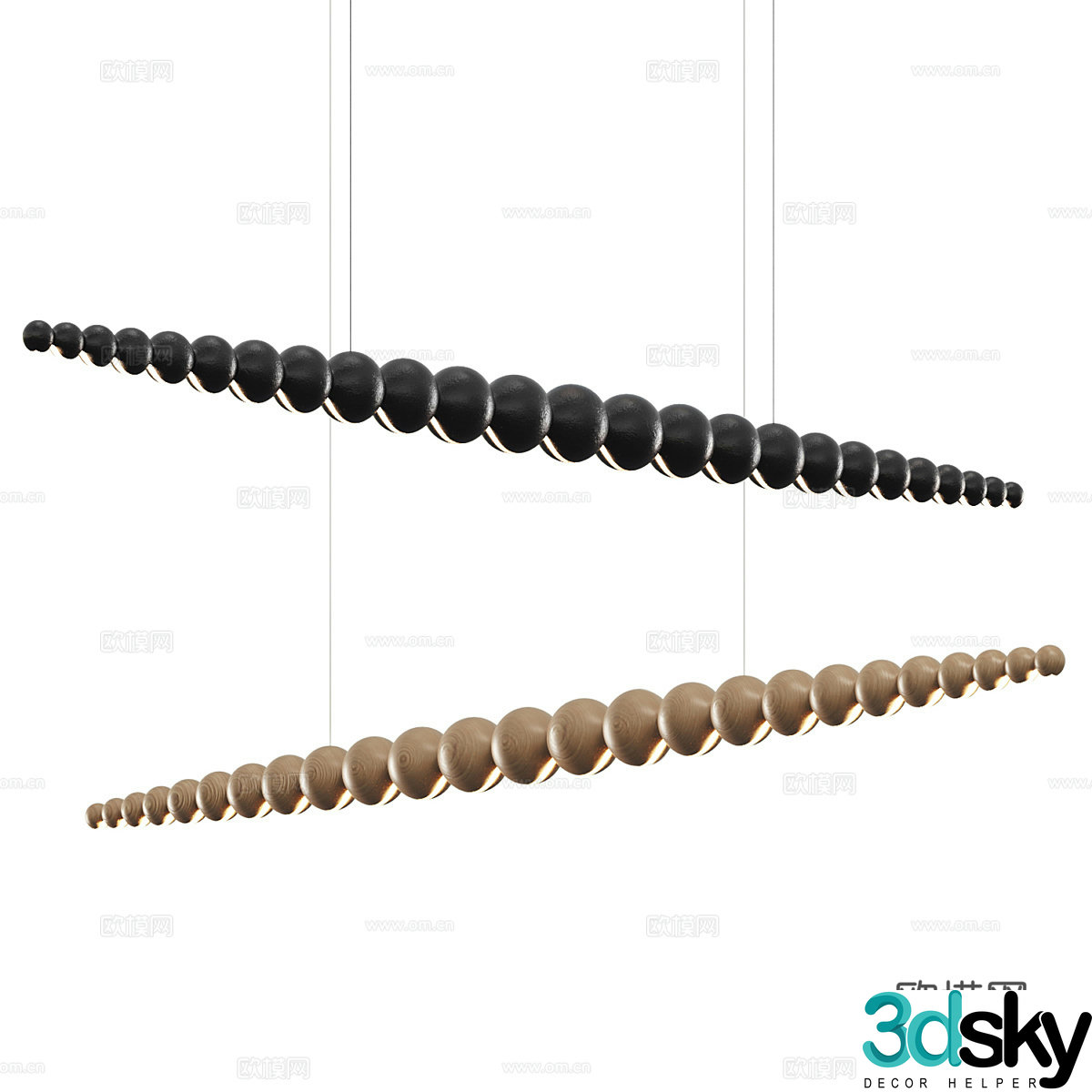 Modern minimalist BROLLE Lampatron wire lamp single row light 3d model