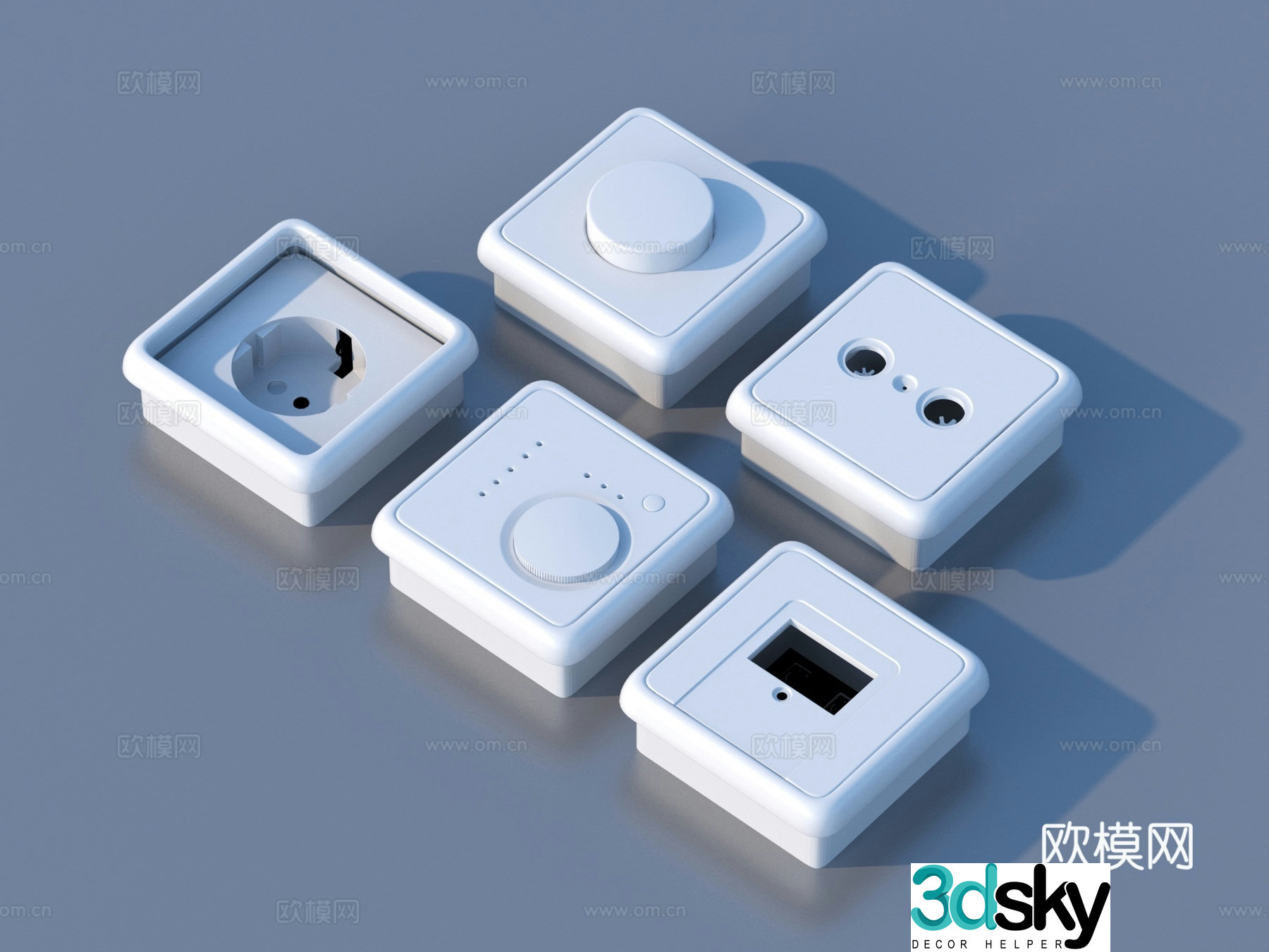 Switch Socket Hardware 3D Model