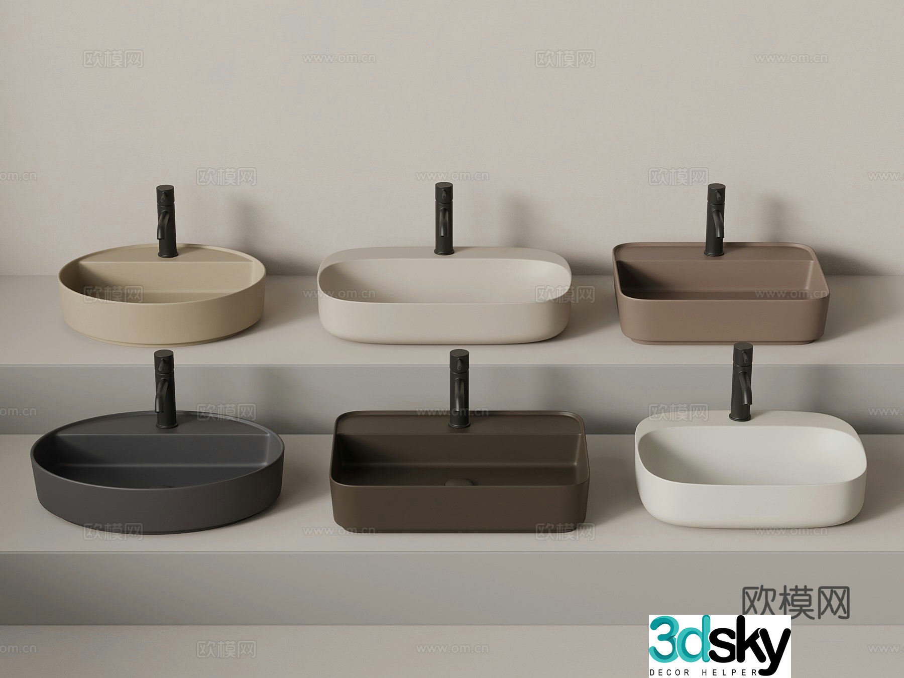 Modern sink 3d model