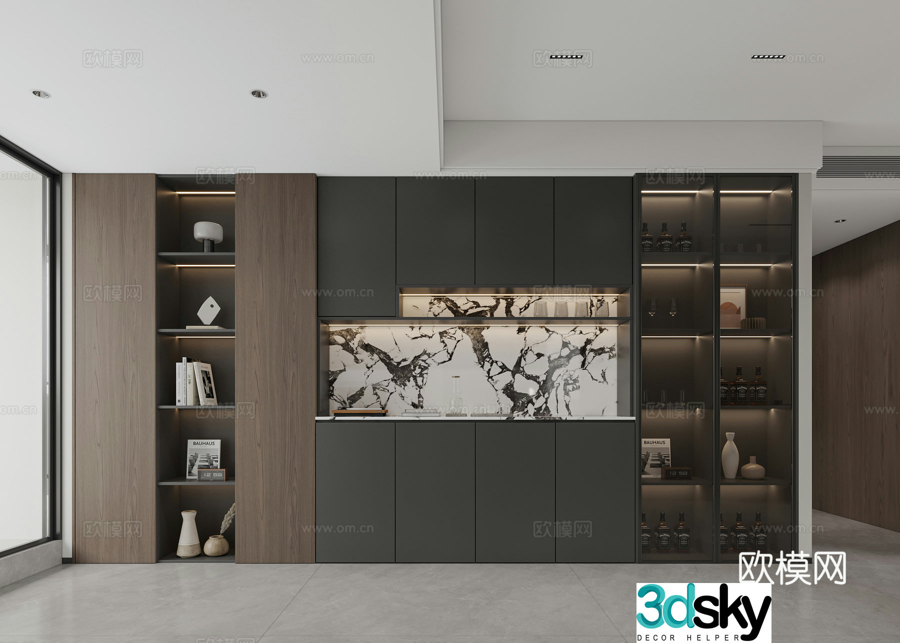 Modern Italian wine cabinet 3d model