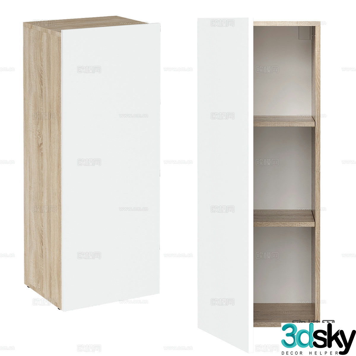 Nordic simple storage cabinet storage cabinet simple storage cabinet 3d model