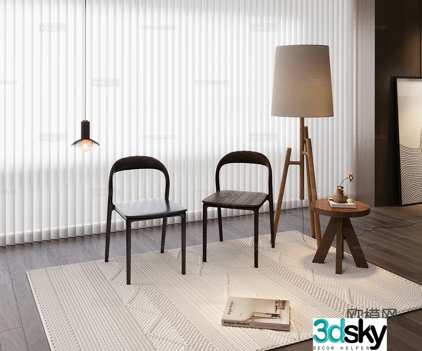 Italian single chair 3d model