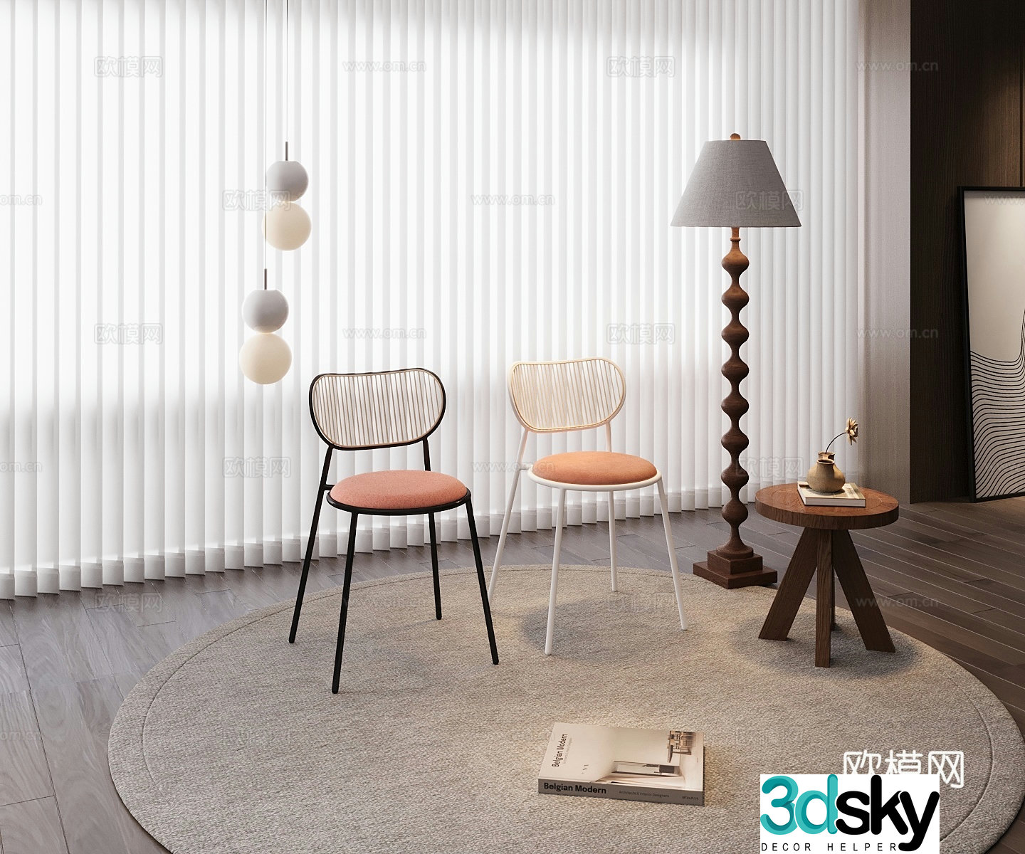 Modern single chair 3d model