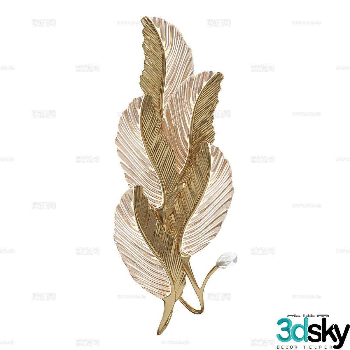 Modern simple wall lamp wall lamp simple wall lamp light luxury wall lamp branch wall lamp 3d model
