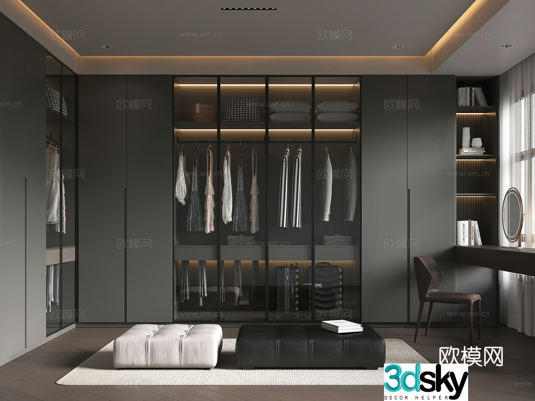 Italian cloakroom wardrobe 3d model