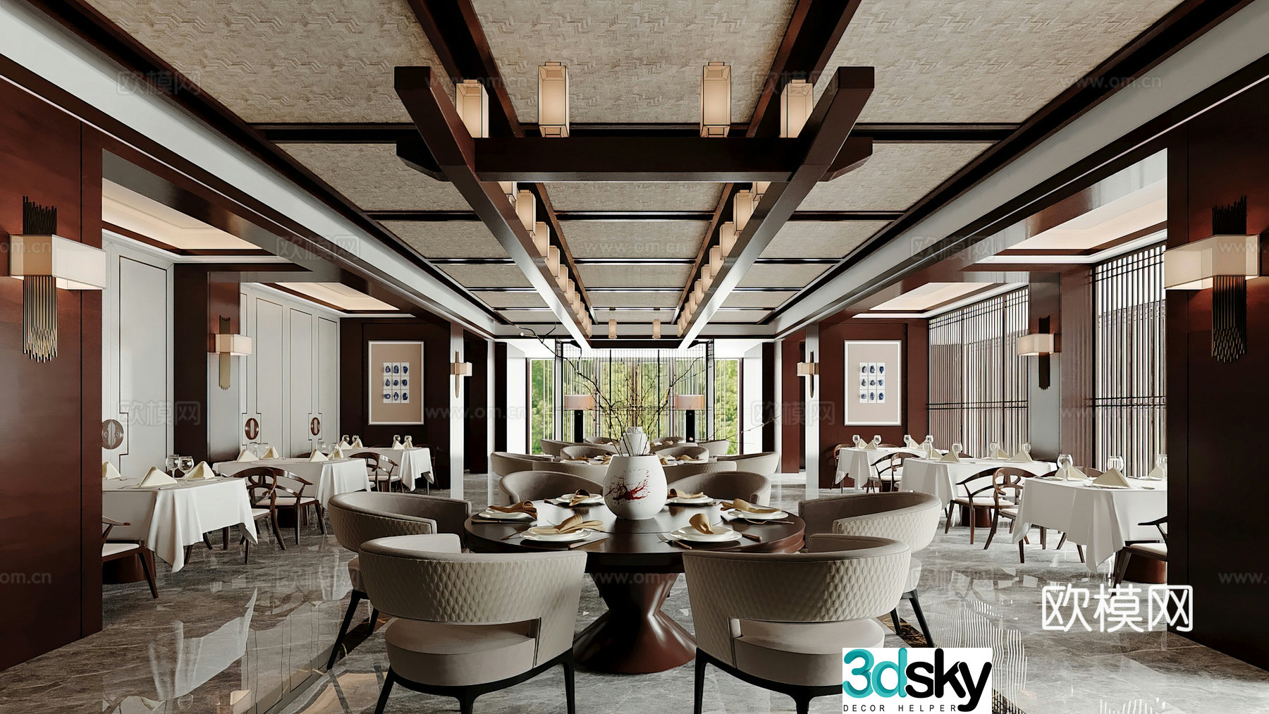 New Chinese restaurant 3D model