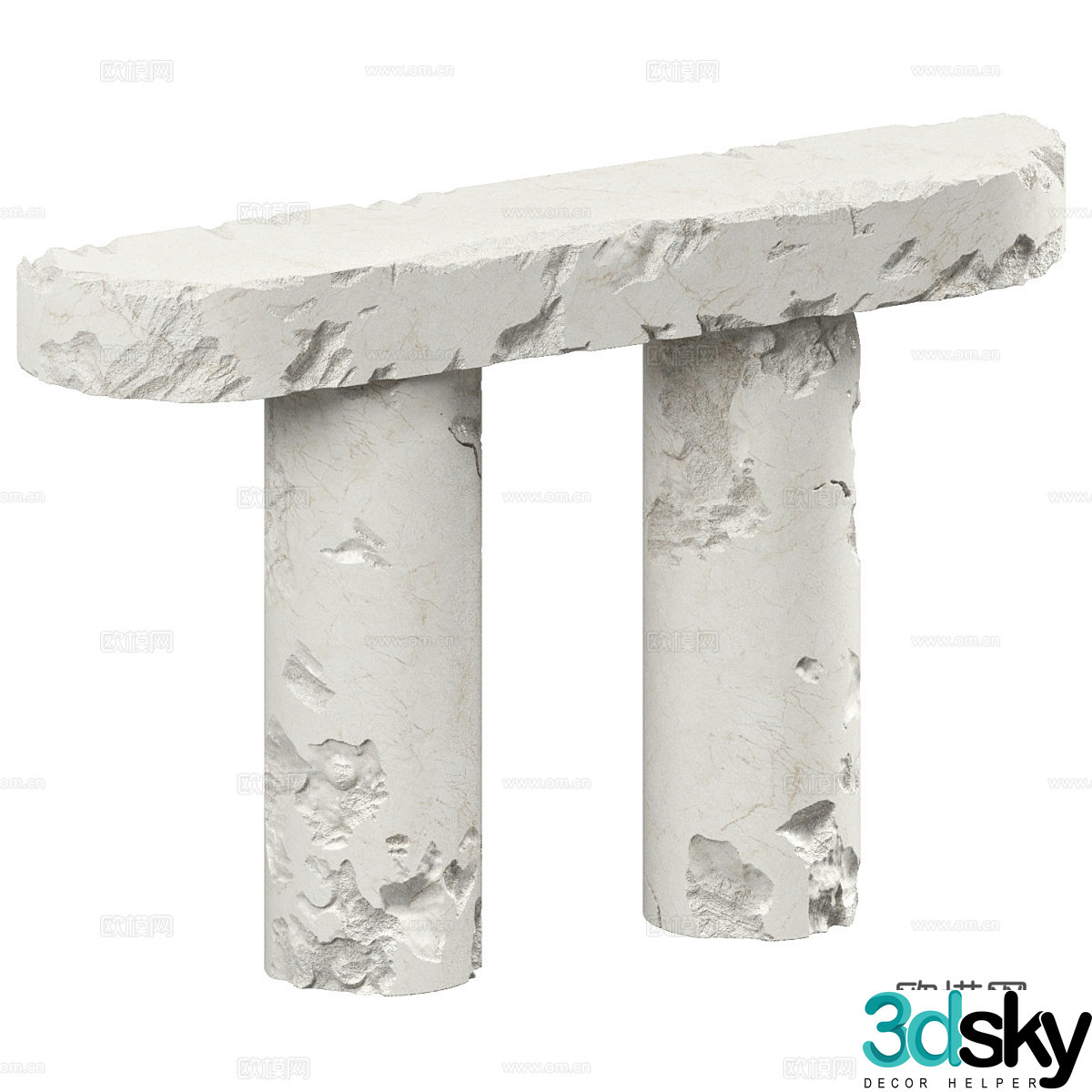Modern Wasabi Stone End Scenery 3D Model