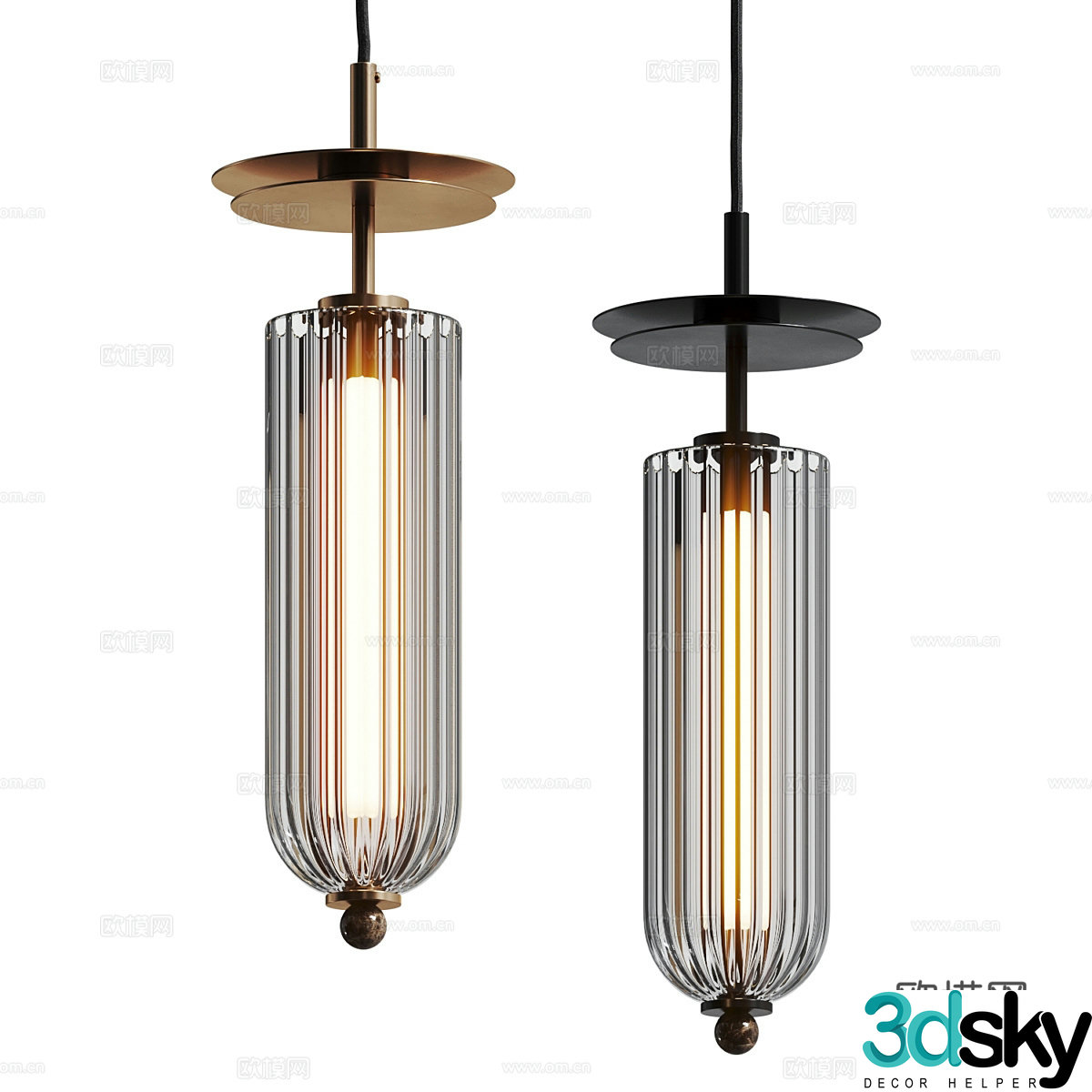New Chinese style light luxury Luce Tu Dom chandelier 3d model