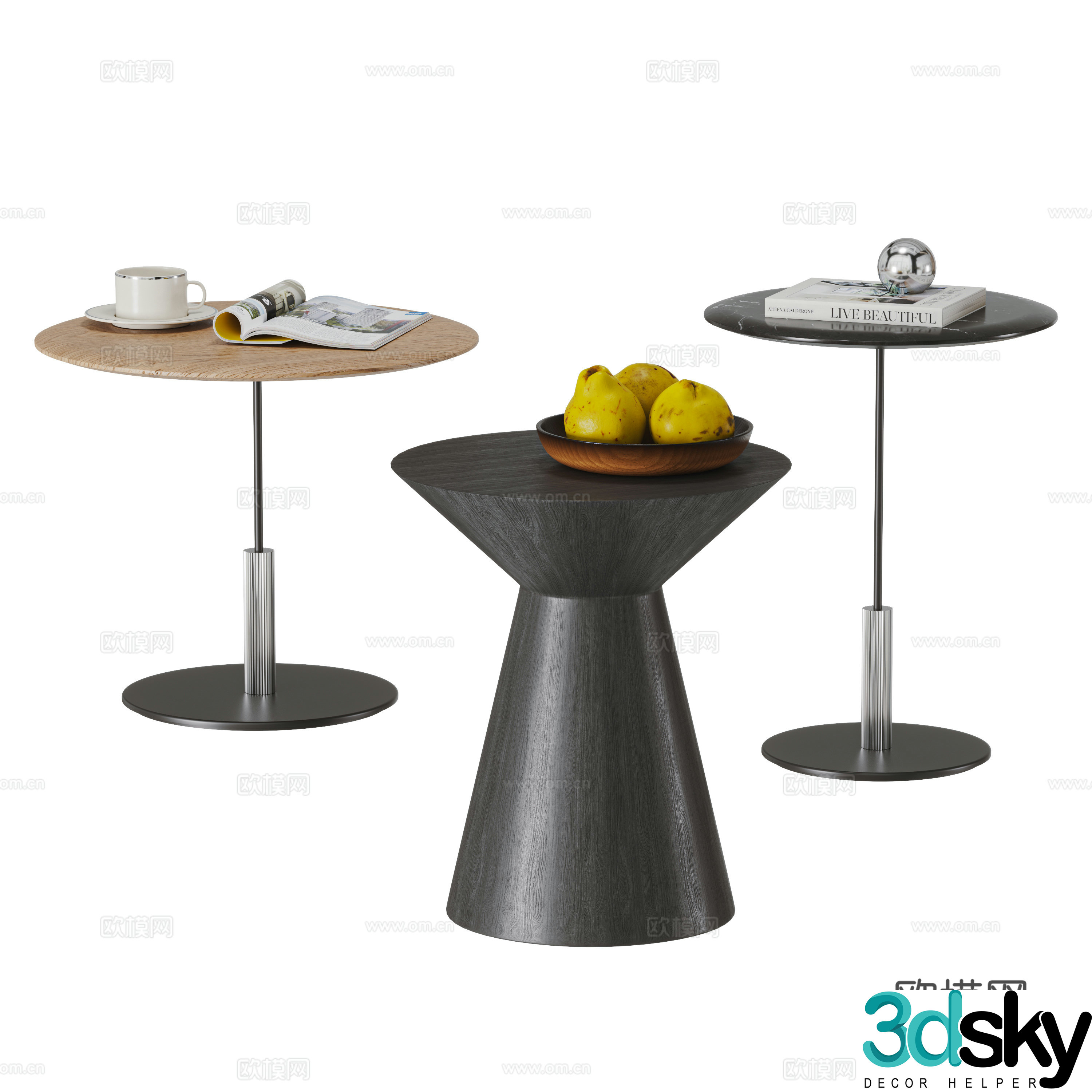 Modern side combination 3D model