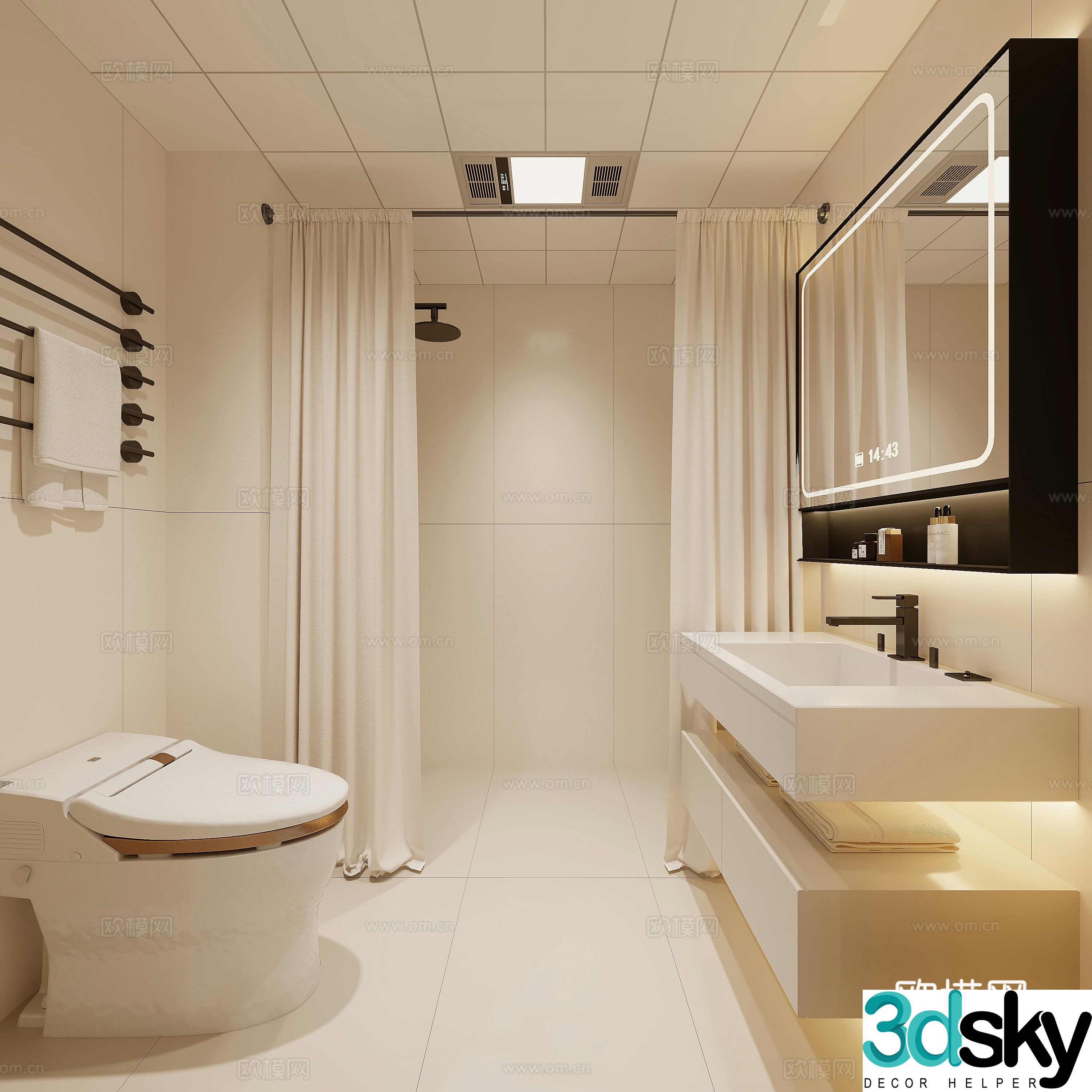 Modern bathroom 3d model