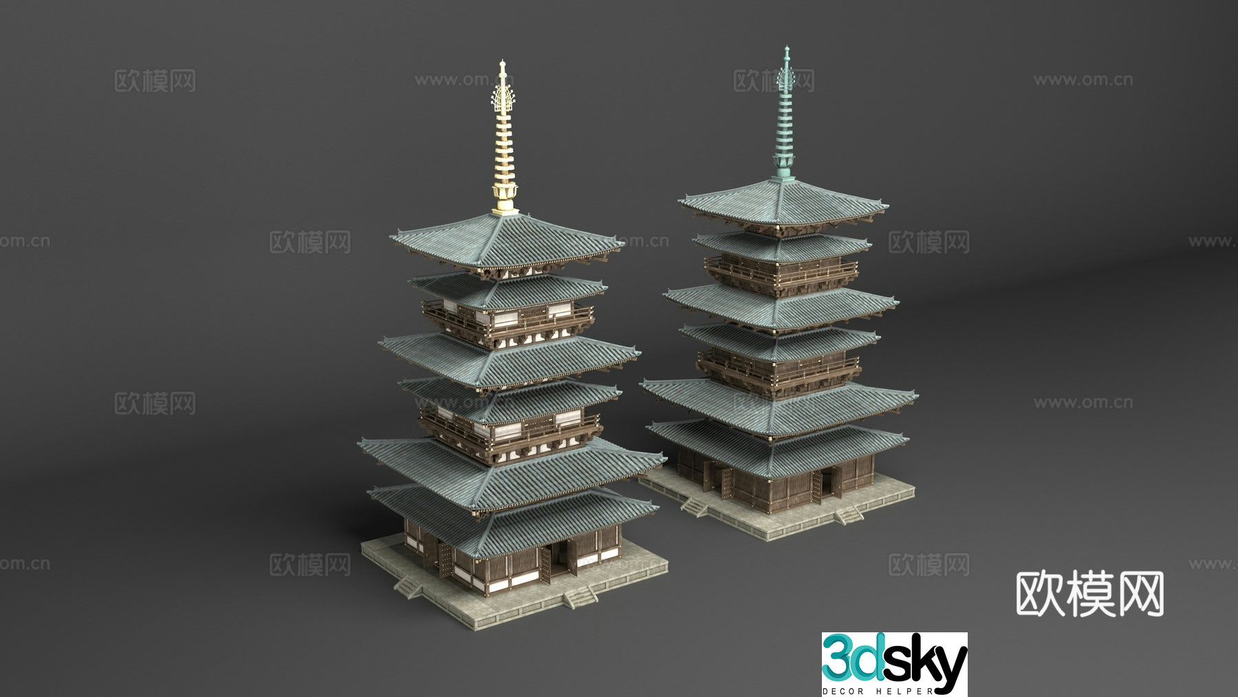 Wooden tower 3d model