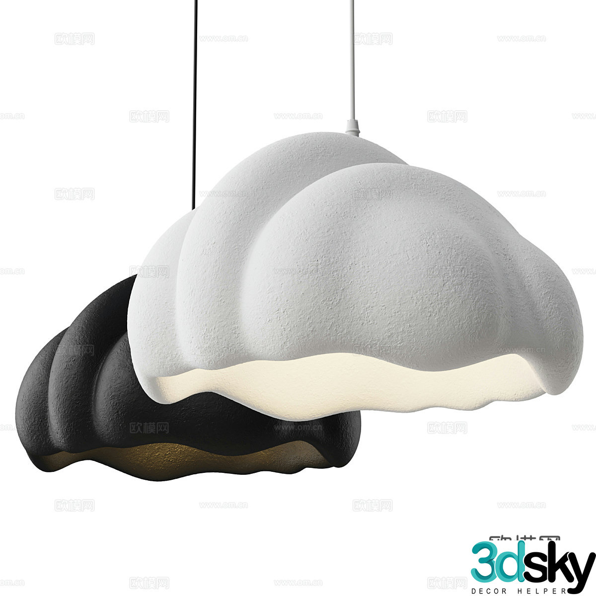 Nordic Wasabi Japanese Chandelier 3D Model