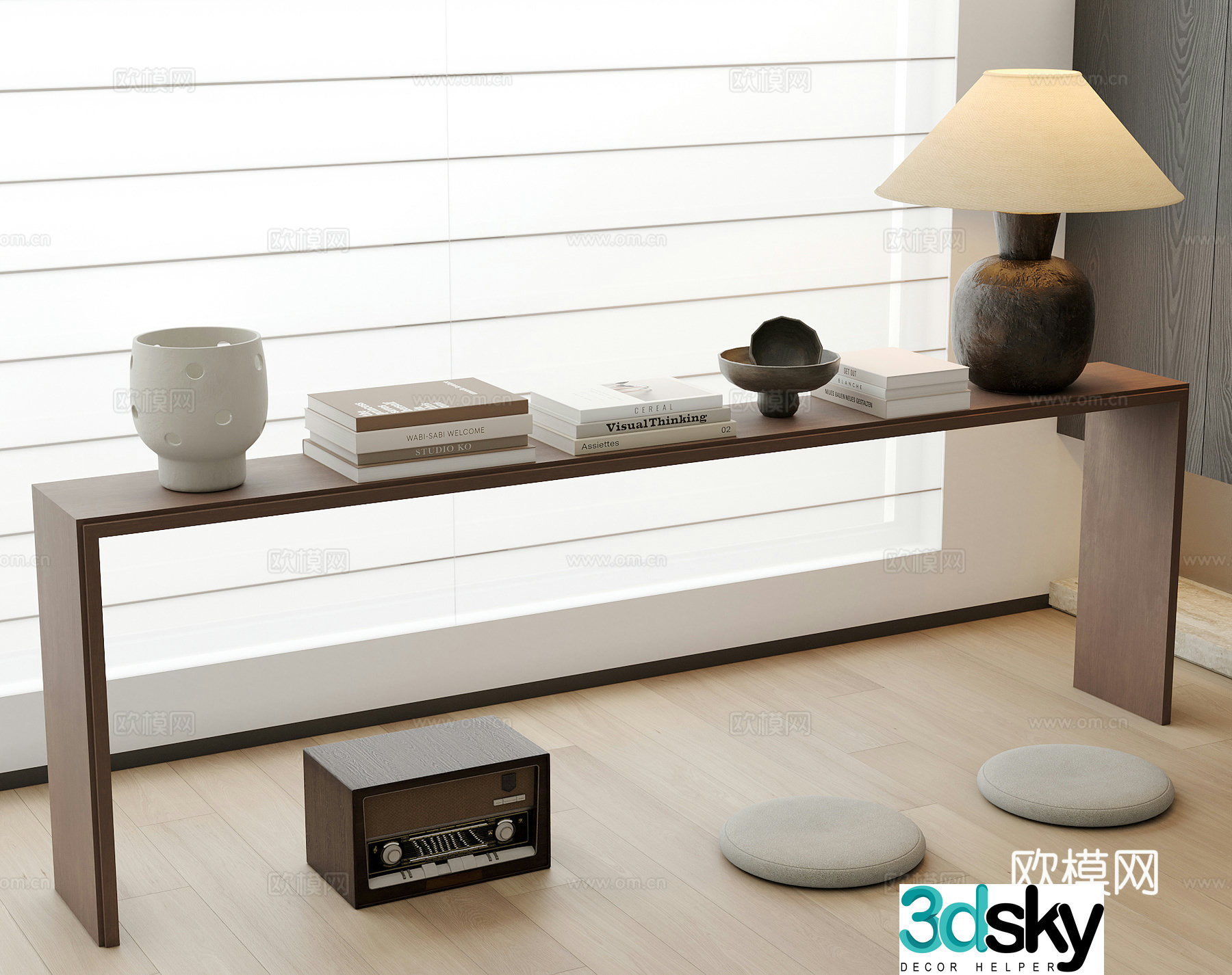 Modern jewelry ornaments desk lamp 3d model