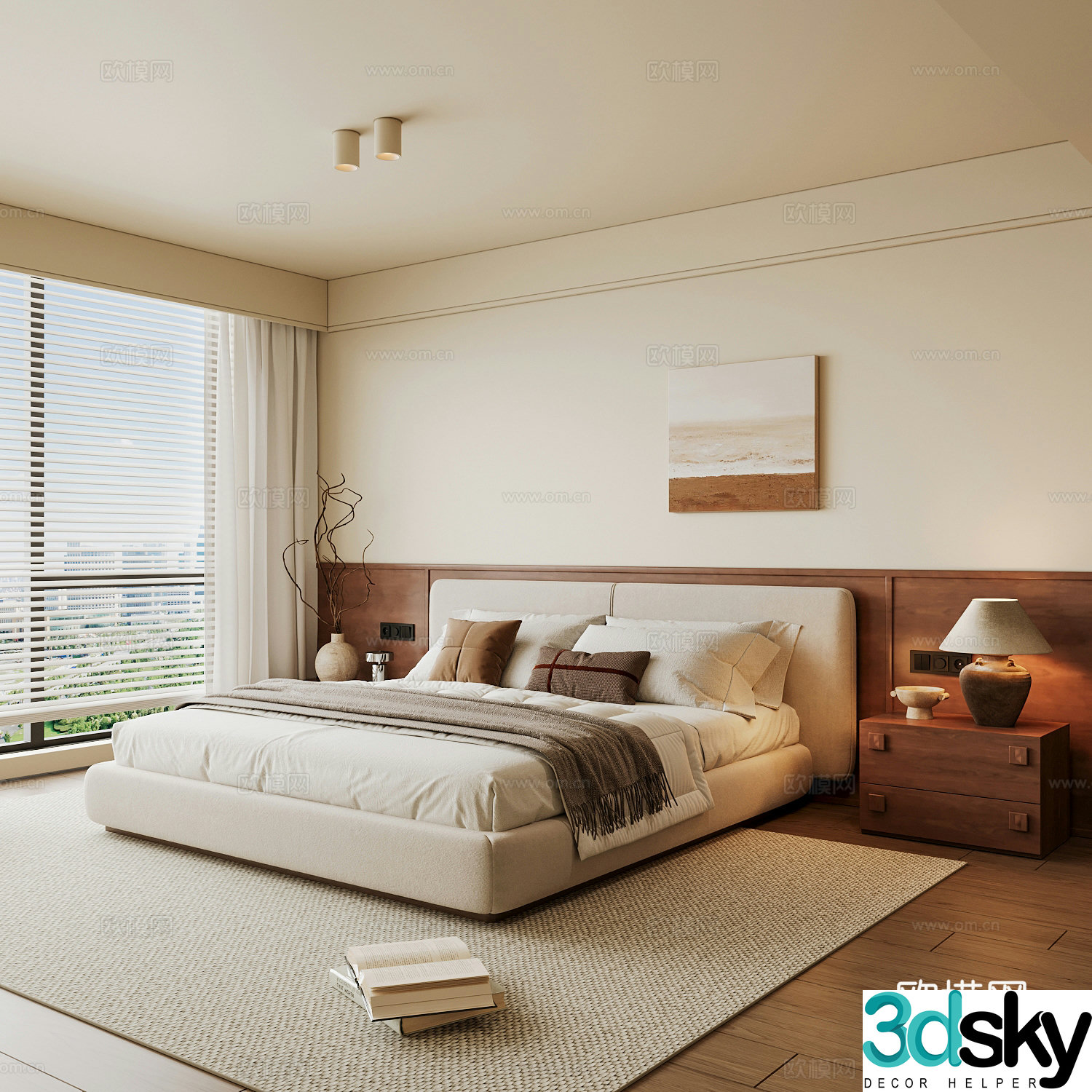 Wasabi Middle Ages Home Bedroom Wasabi Wind Bedroom Secondary Bedroom Master Bedroom Bathroom Window Bedroom 3D Model