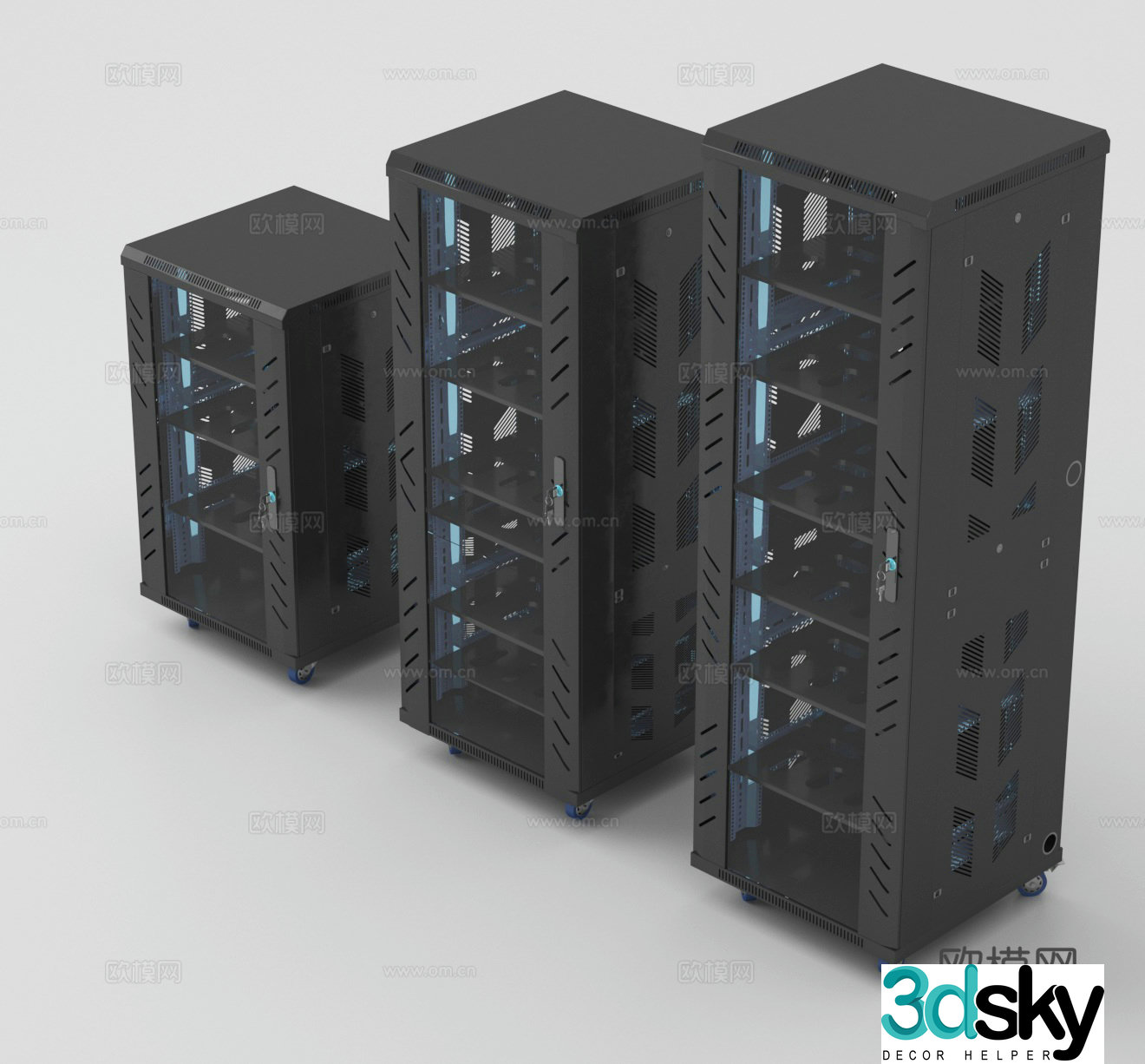 Computer room Server cabinet 3D model