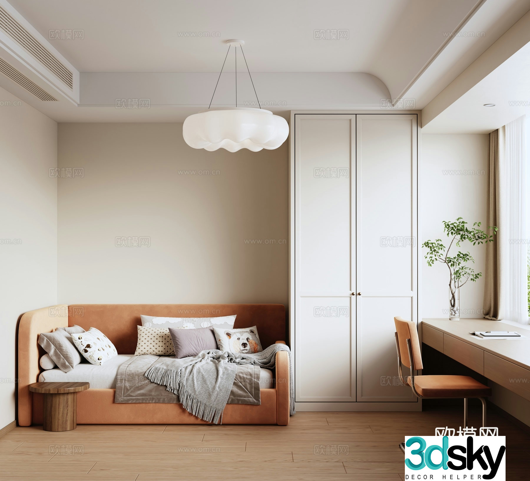Modern children’s room 3d model
