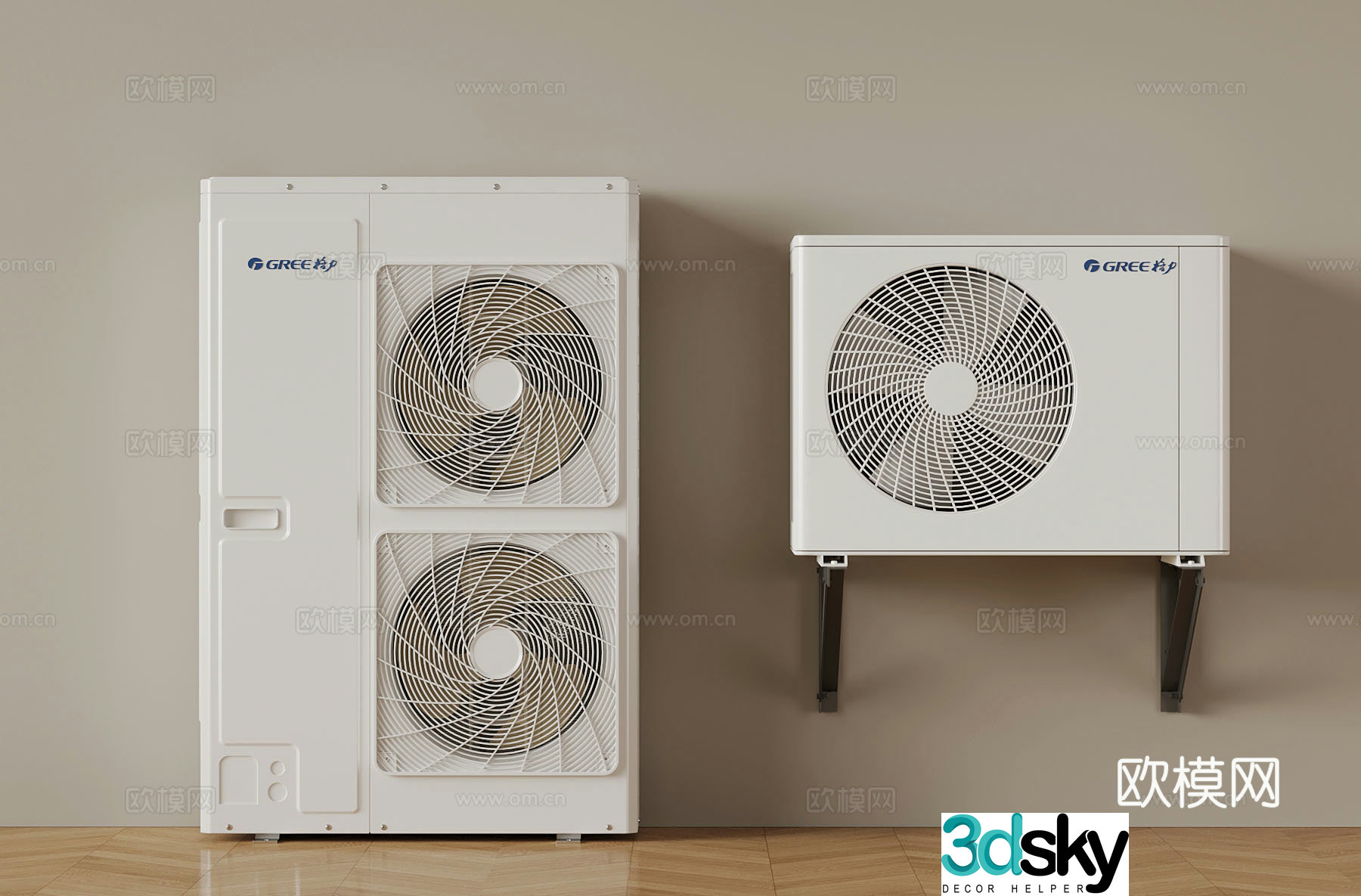 Modern air conditioning external unit Central air conditioning 3D model