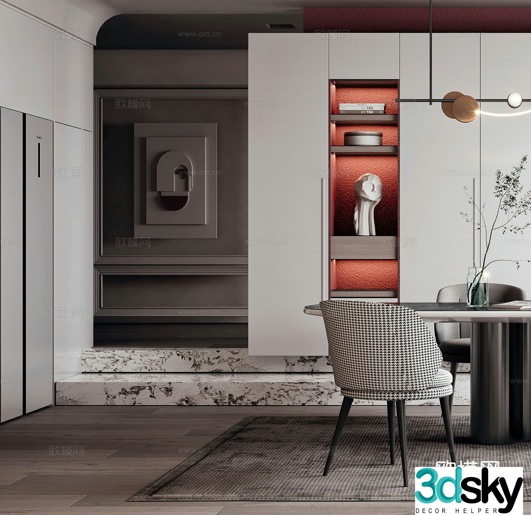 Modern restaurant Italian restaurant Round dining table Leisure table and chairs Dining chairs Modern living restaurant 3d model