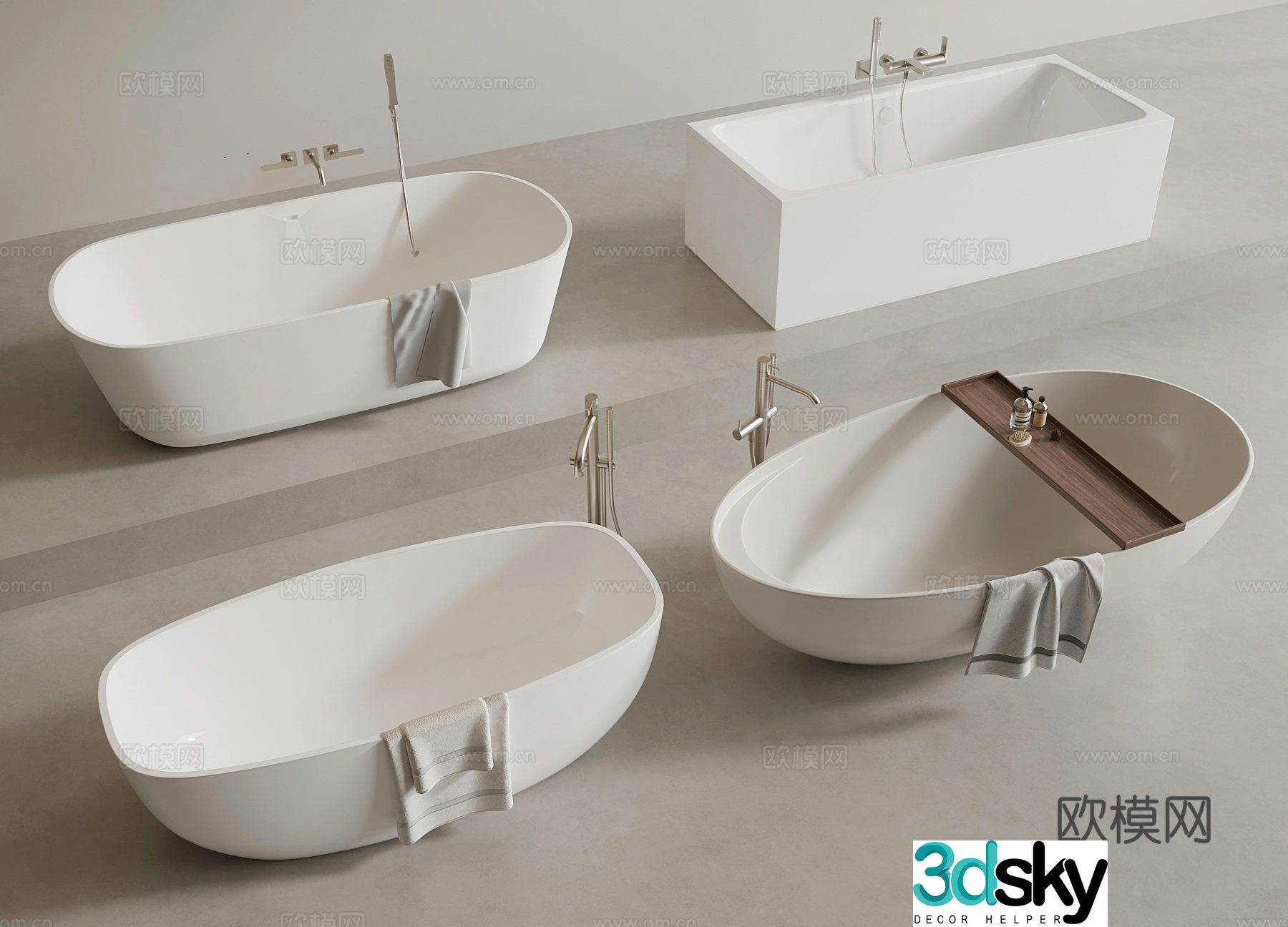 Modern bathtub 3d model