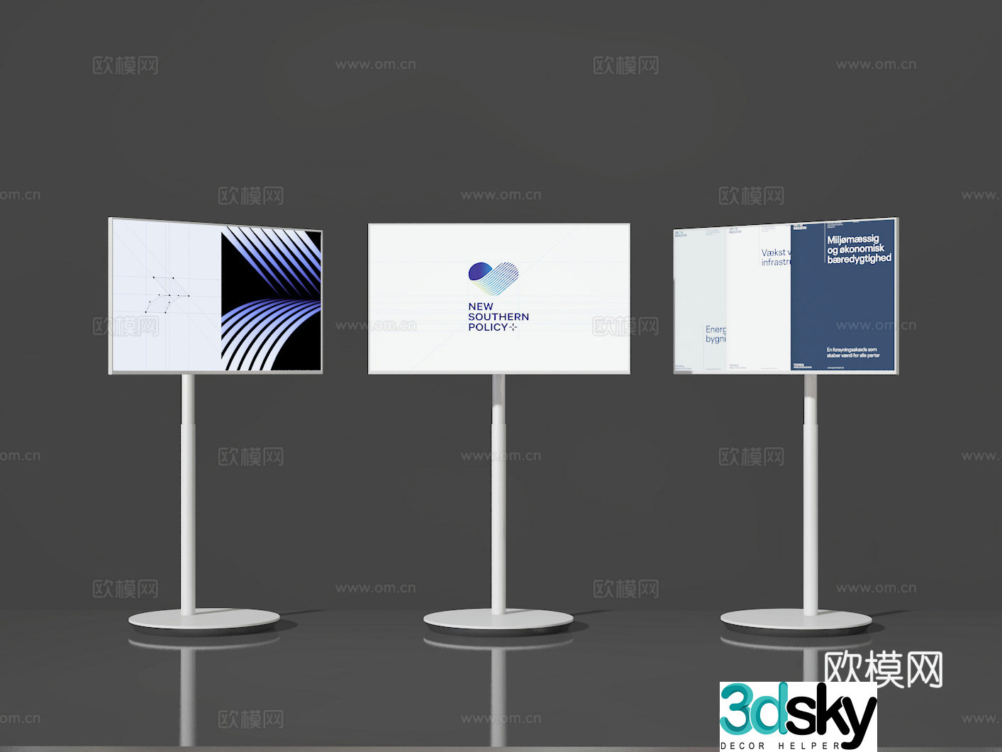 Advertising screen 3d model