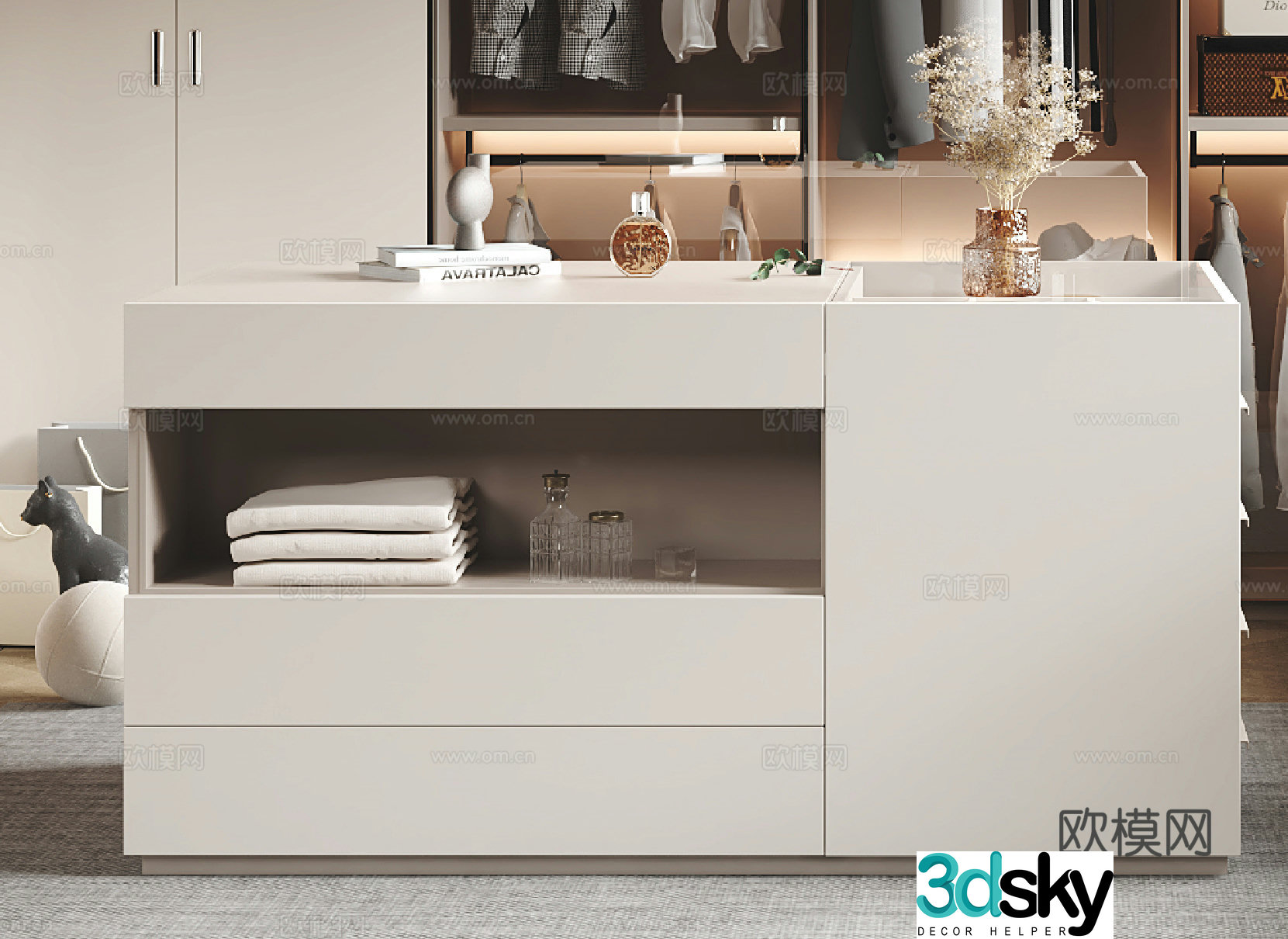 Modern jewelry cabinet 3d model