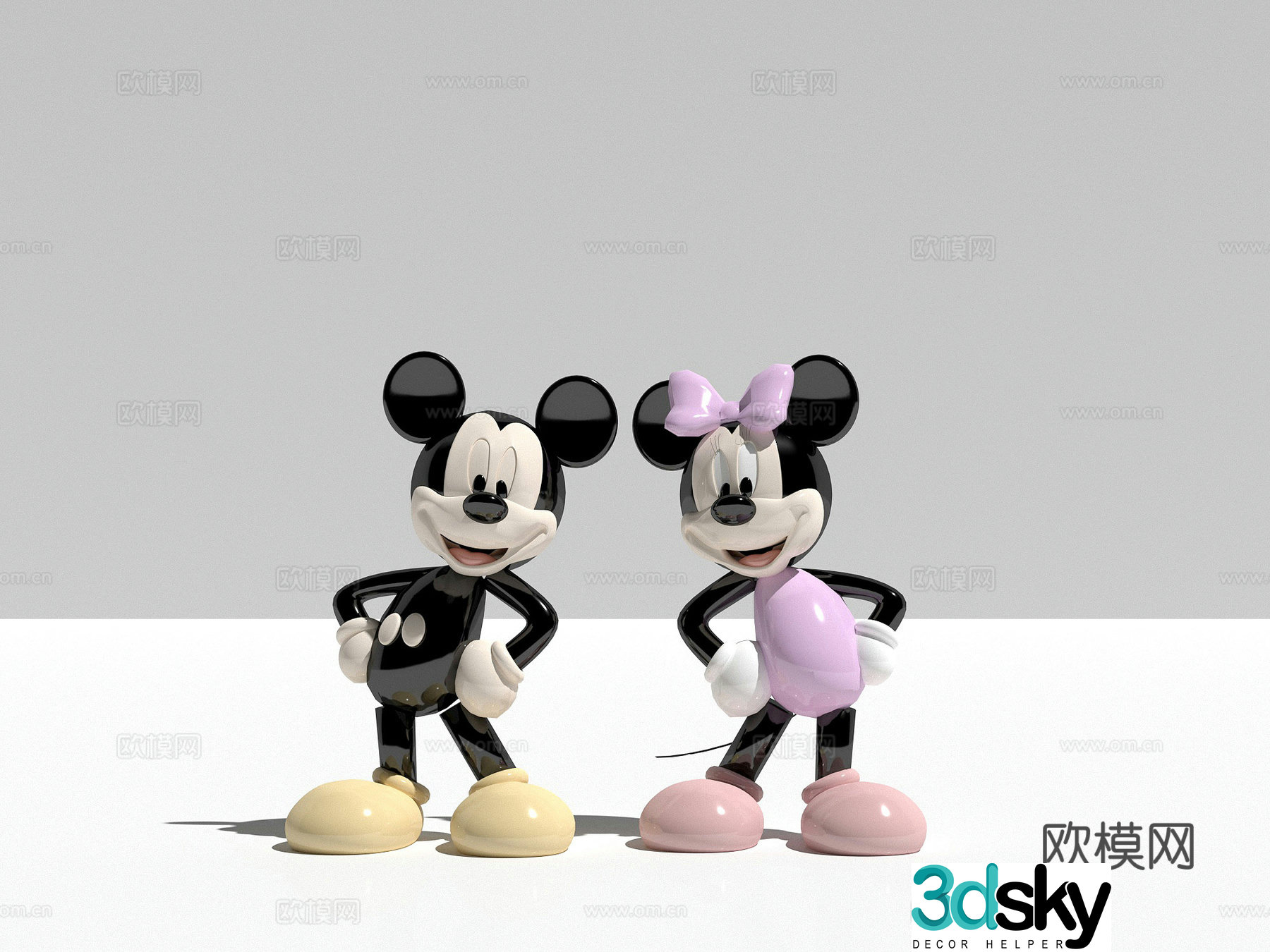 Sculpture Trendy Toy Doll Figure Mickey Mouse 3D Model