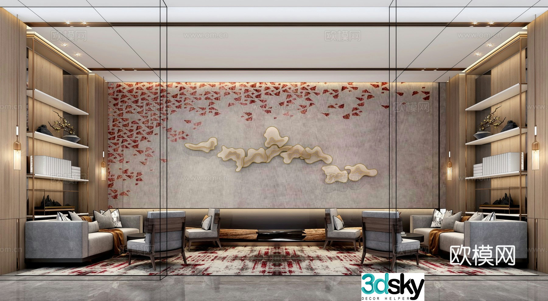 New Chinese negotiation area 3D model