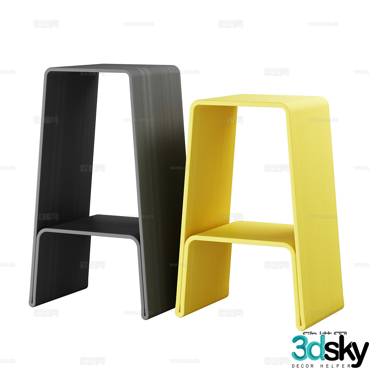 Tea table and chair 3d model