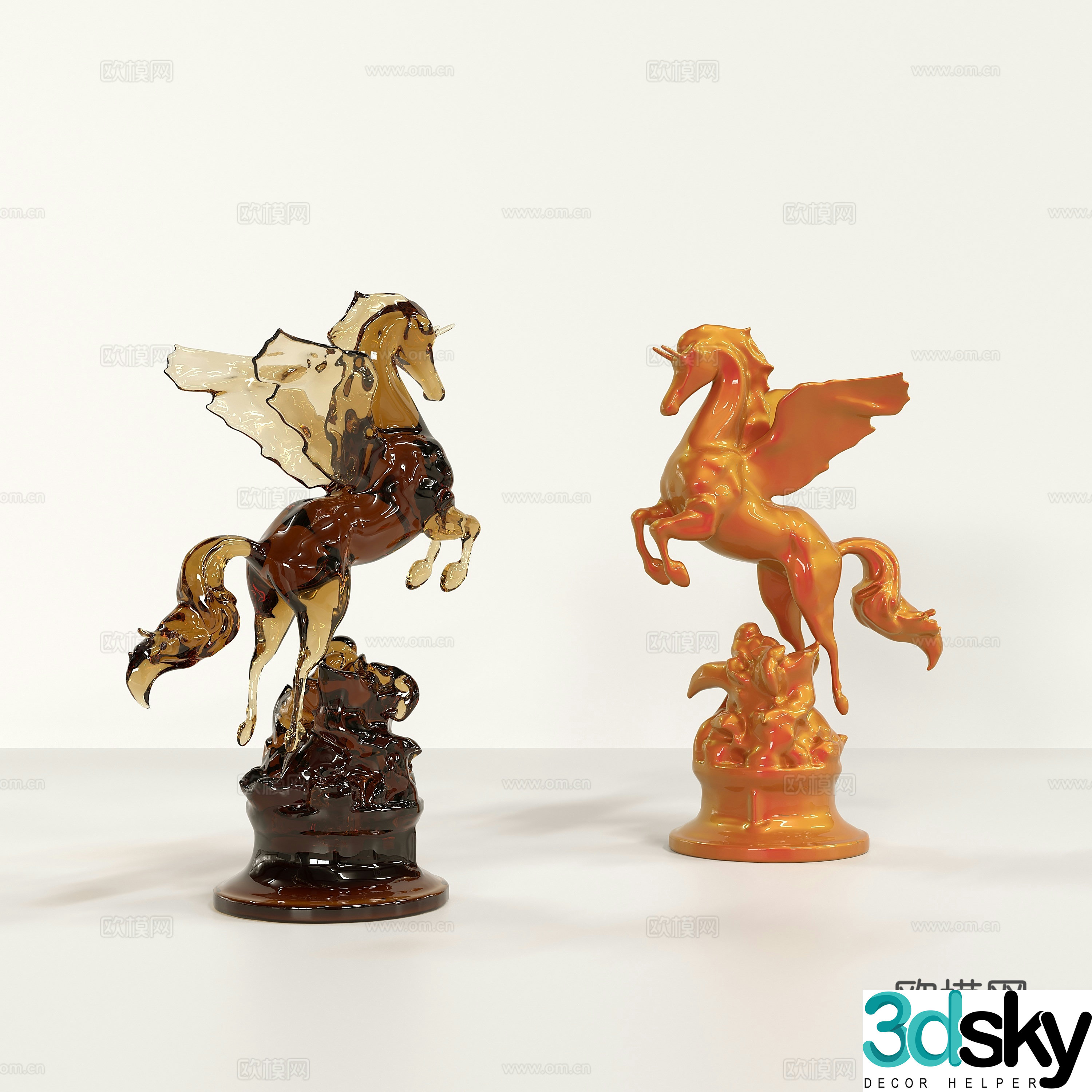 Pegasus sculpture 3d model