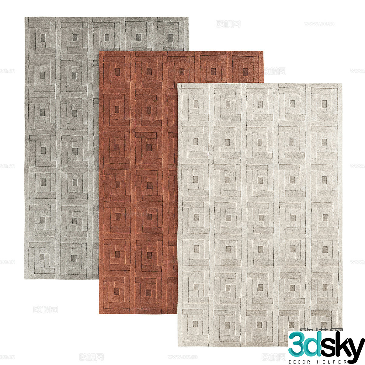 Square carpet 3d model