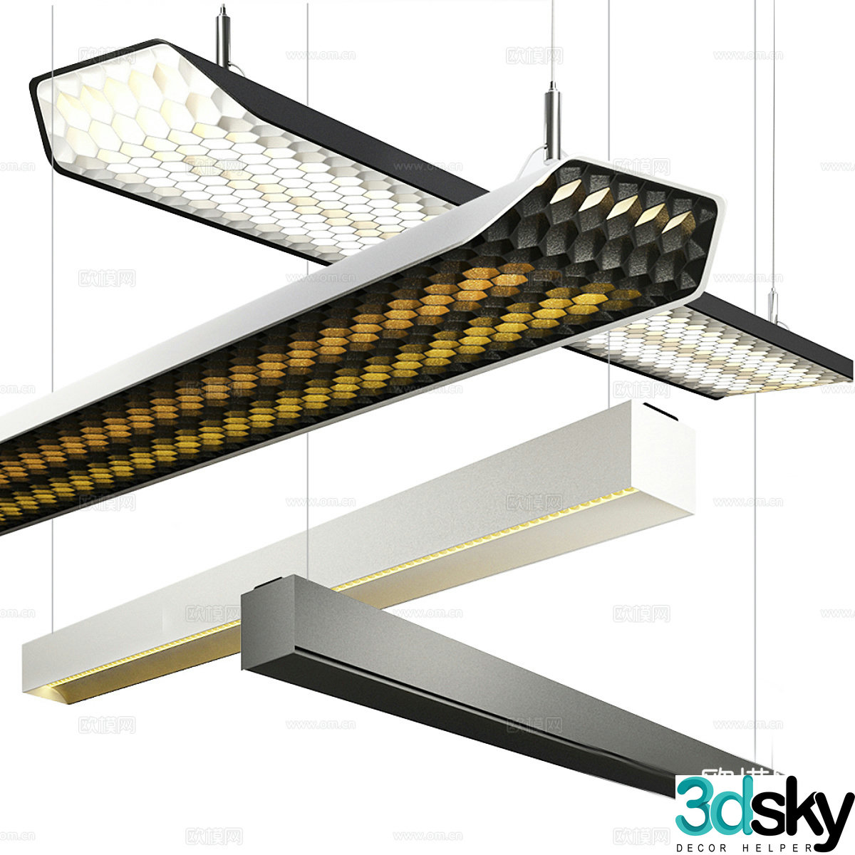 Modular lighting 3d model