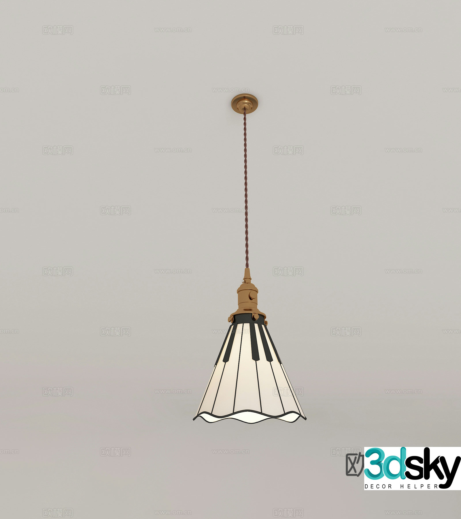 Modern light luxury chandeliers 3D model