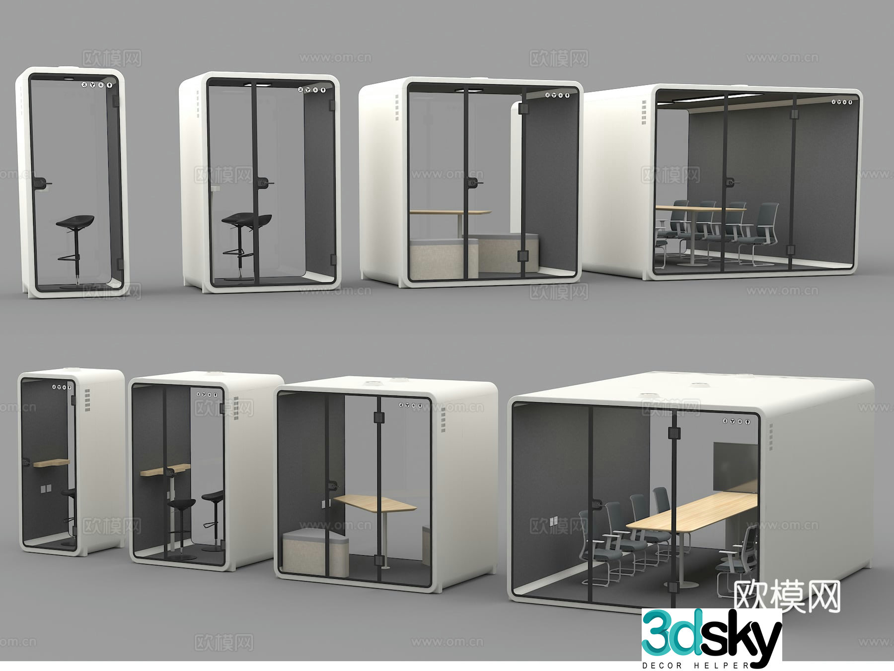 Silent cabin Silent cabin Soundproof cabin Telephone booth Can hold Conference cabin 3D model