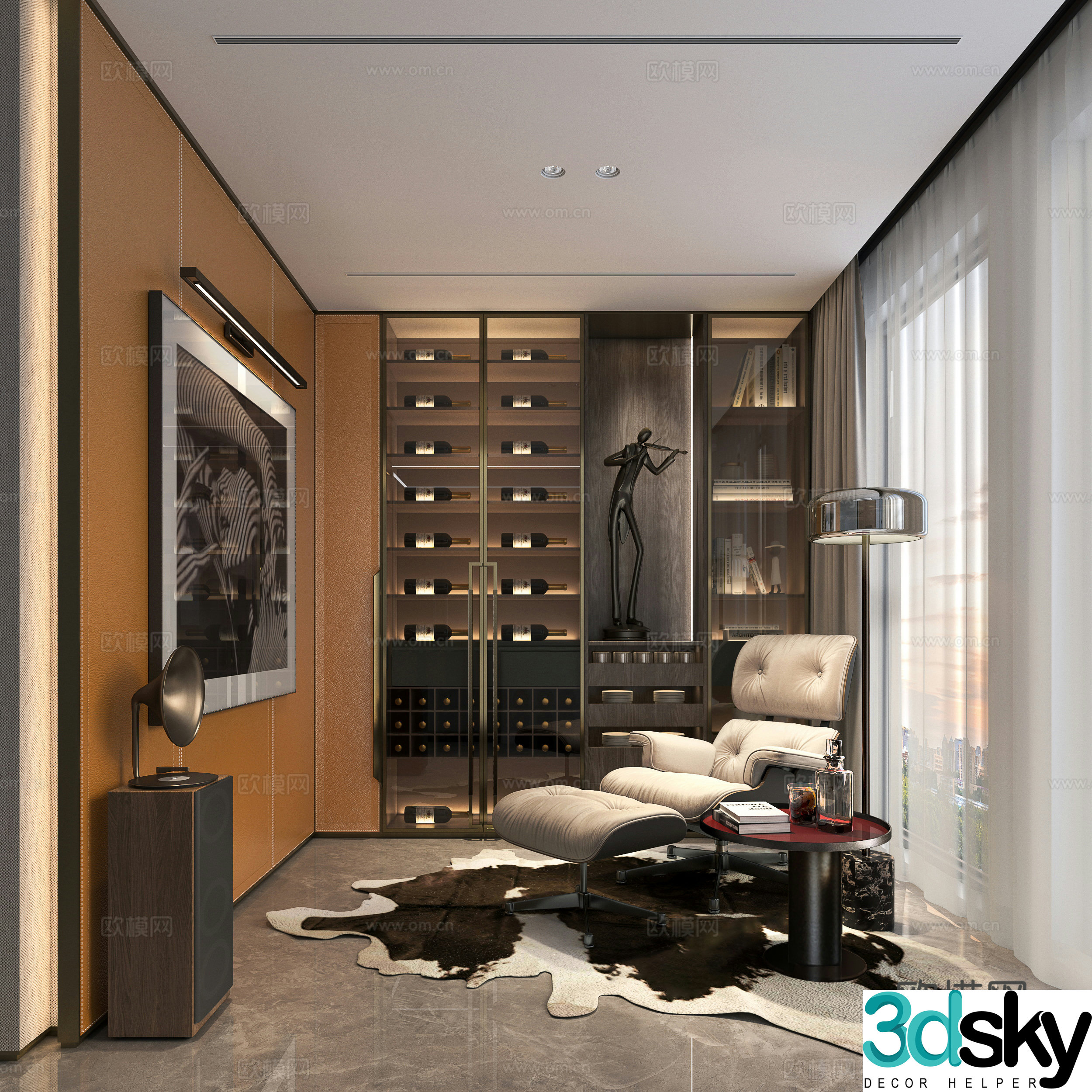 Wine tasting area 3D model