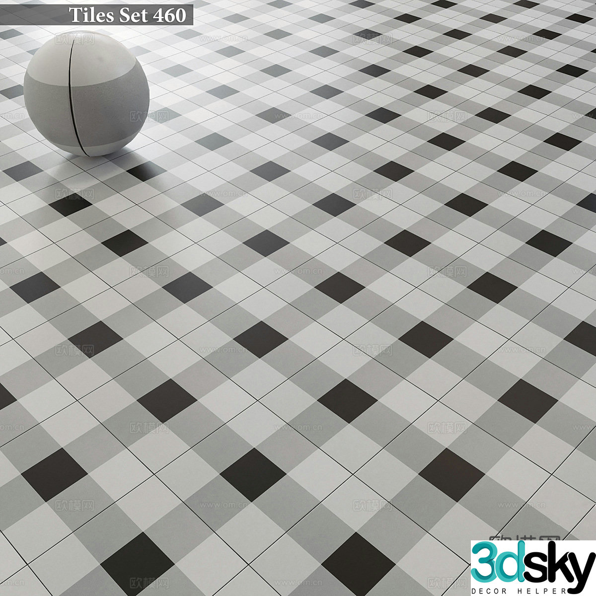 3d model of floor tiles