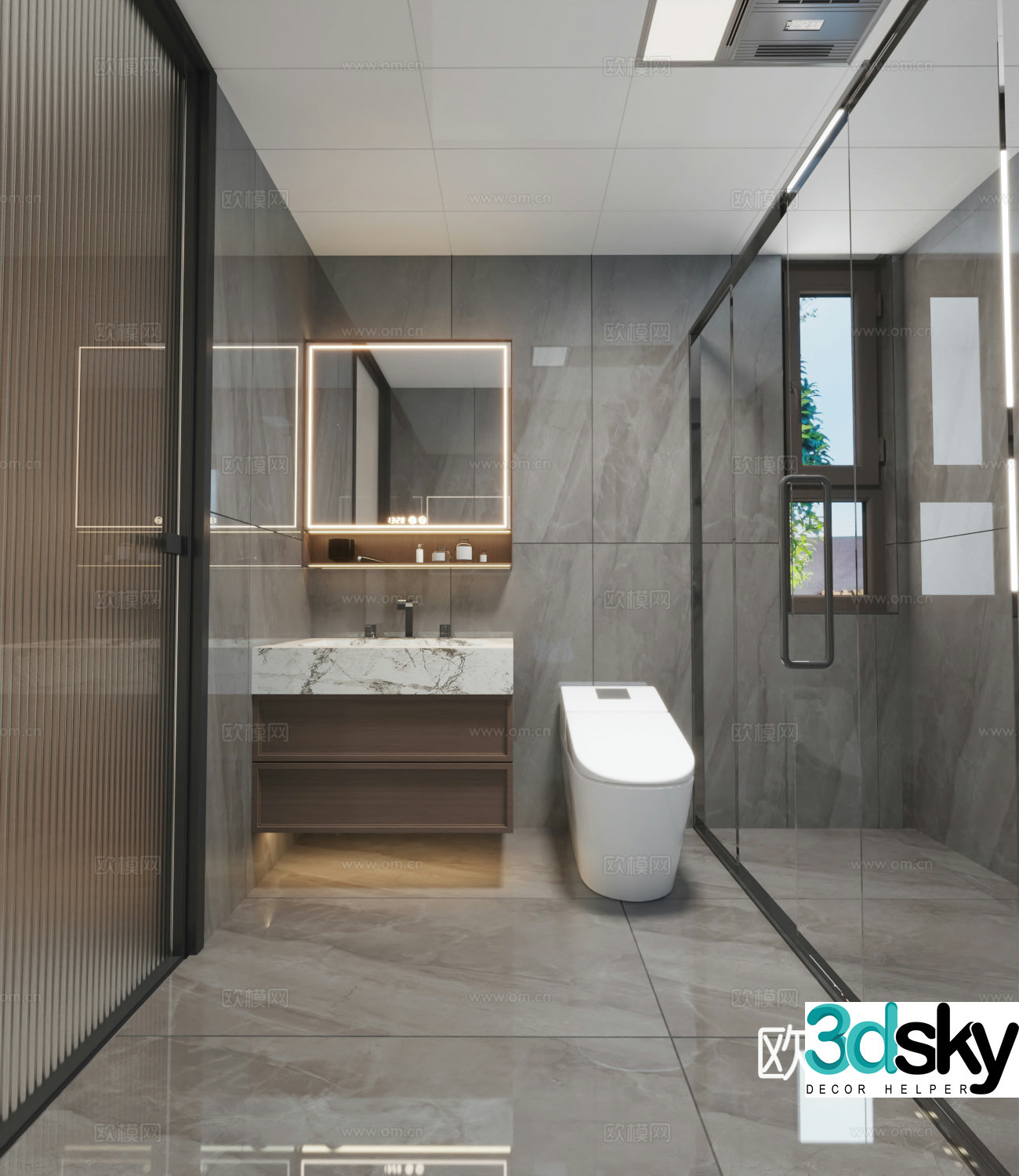 New Chinese bathroom 3D model