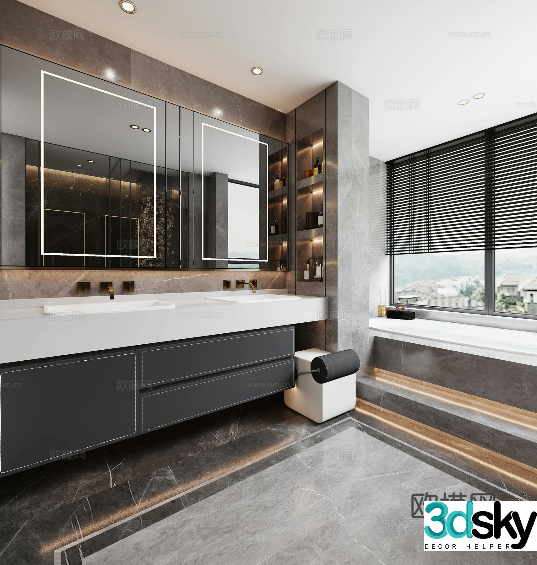 Modern bathroom 3d model