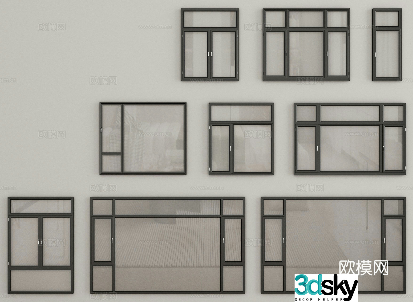 Window Casement window Floor-to-ceiling window Aluminum 3D model