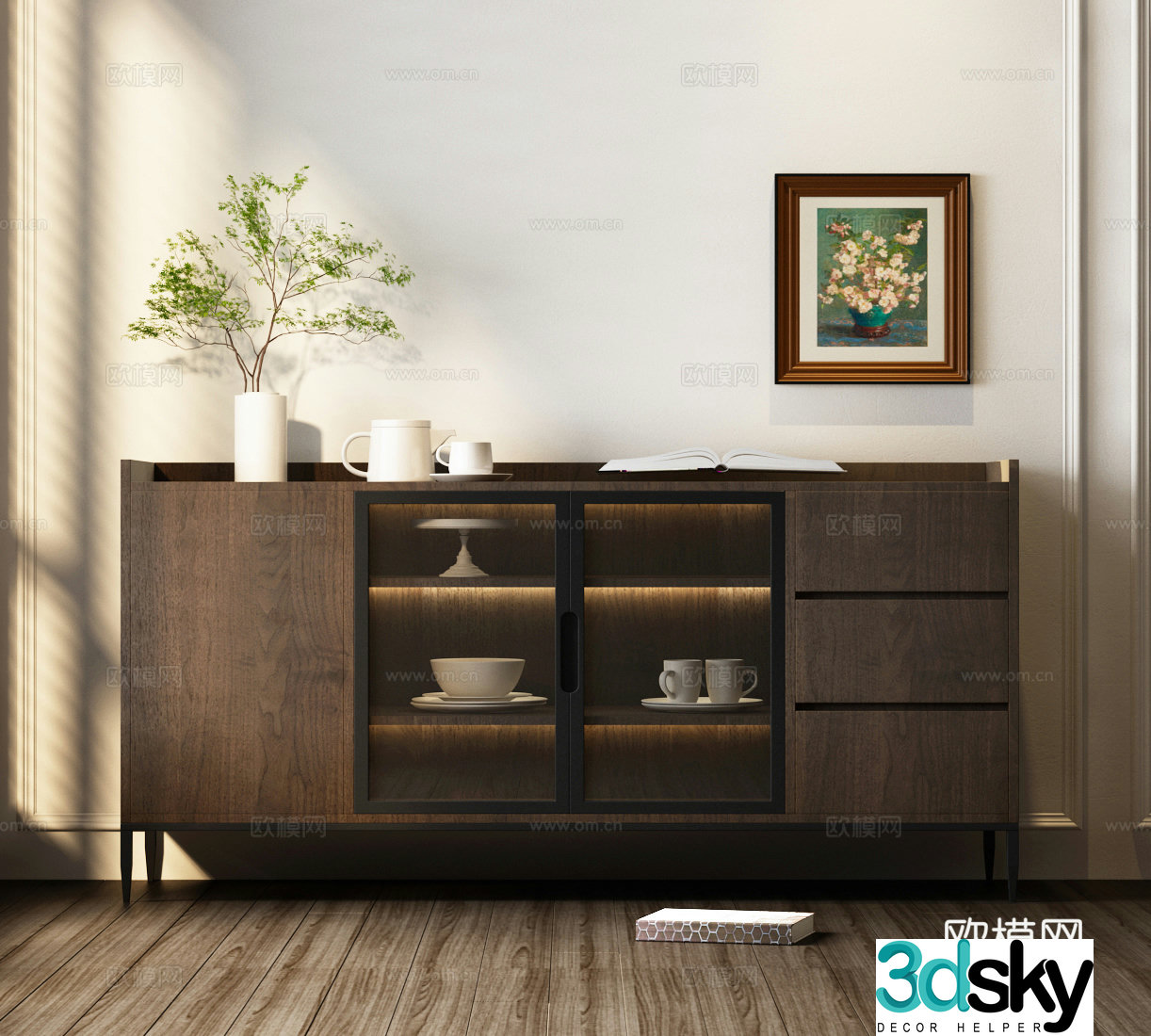 Modern side cabinet Italian side cabinet Modern side cabinet 3D model