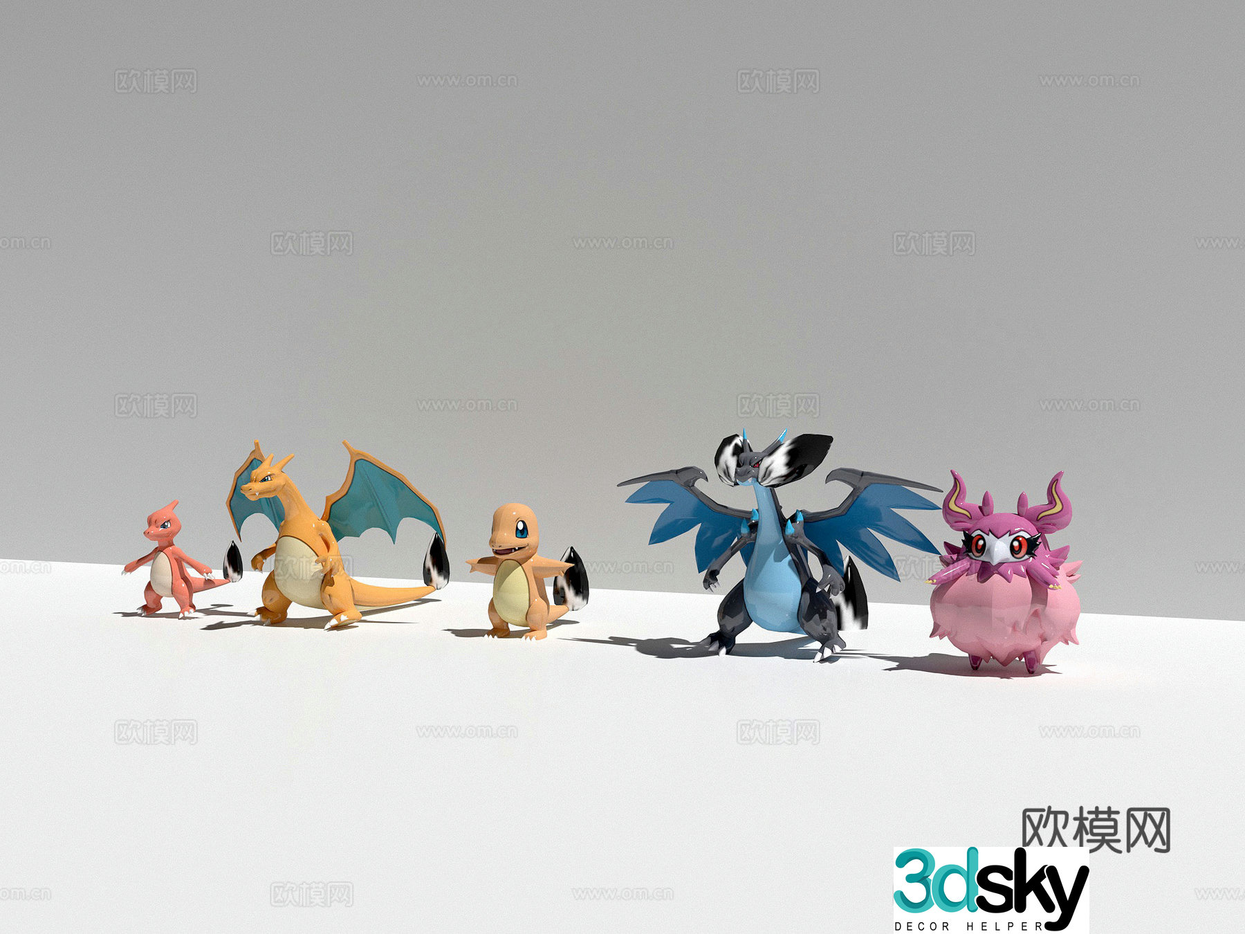 Sculpture trendy toys dolls figures 3d model